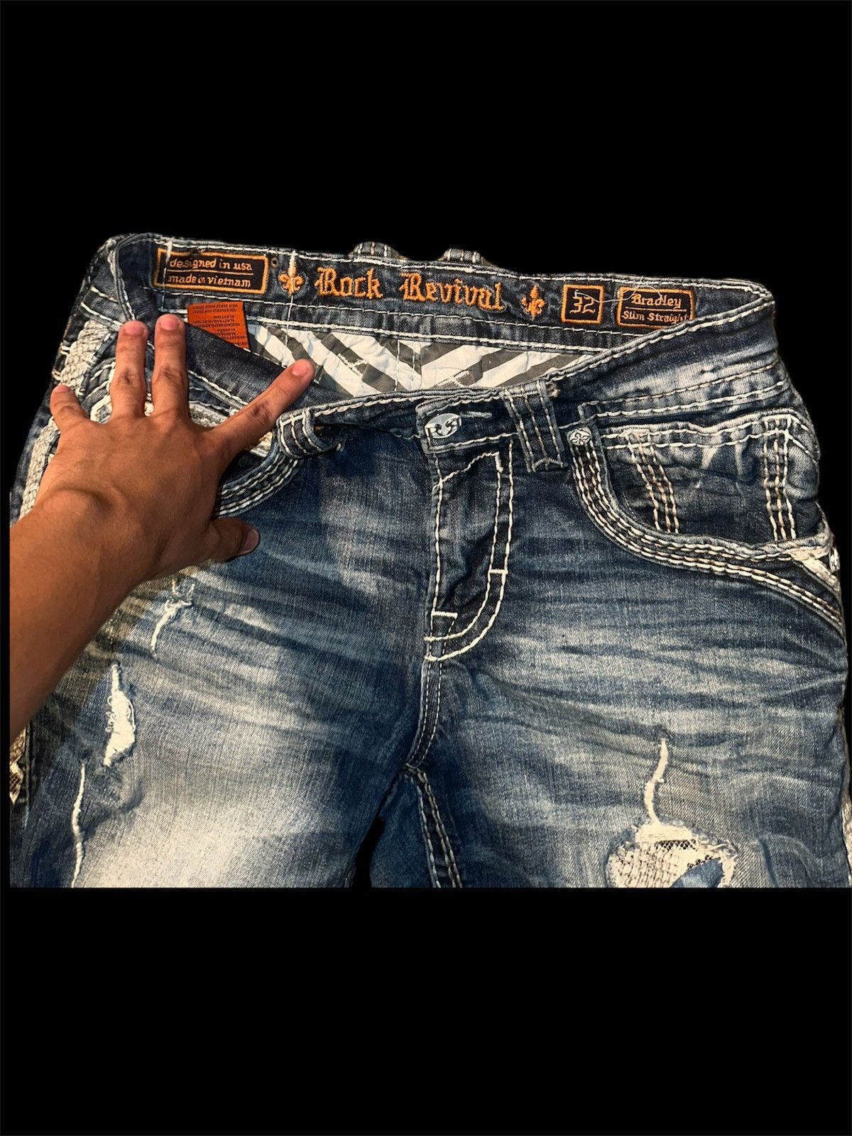 Rock Revival rock revival snake skin jeans Size US 32 / EU 48 - 6 Thumbnail