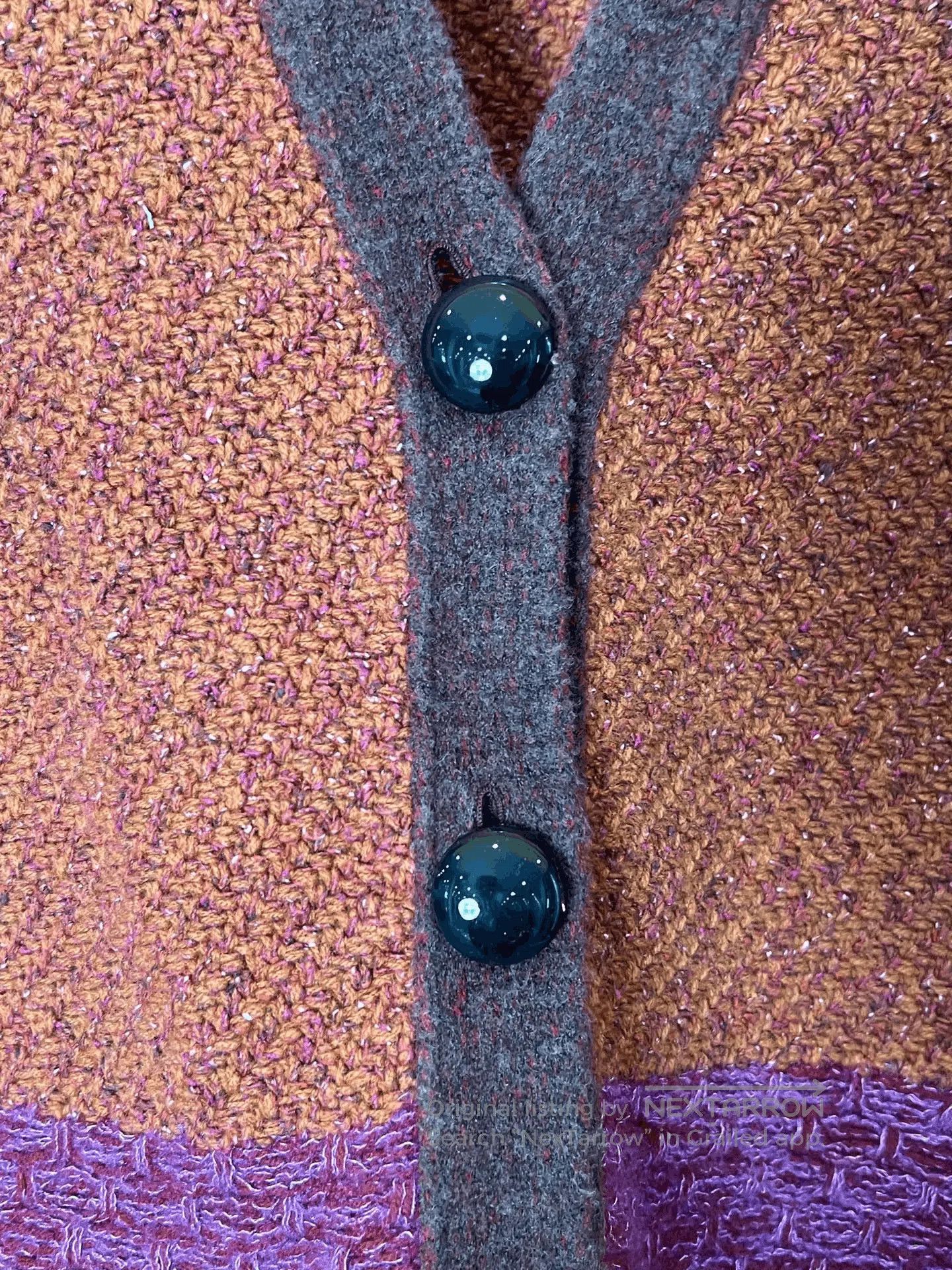 Louis Vuitton LV Color-Block Wool Blend Cardigan. Size L / US 10 / IT 46 - 4 Thumbnail