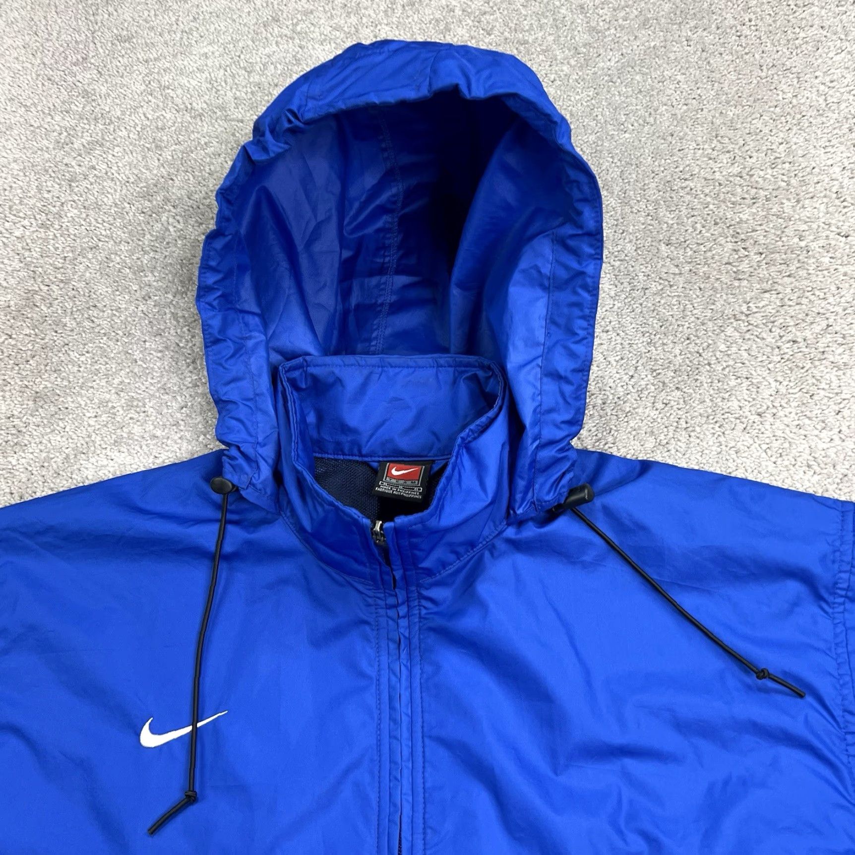 Nike VINTAGE Nike Jacket Men’s Medium Hooded Windbreaker Y2K Full Zip Blue Flaw Size US M / EU 48-50 / 2 - 3 Thumbnail
