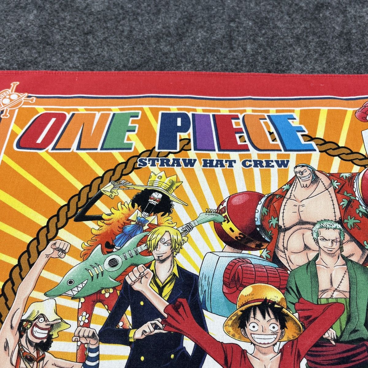 Anime × One Piece × Vintage One Piece Handkerchief / Bandana / Neckerchief B116 Size ONE SIZE - 6 Thumbnail