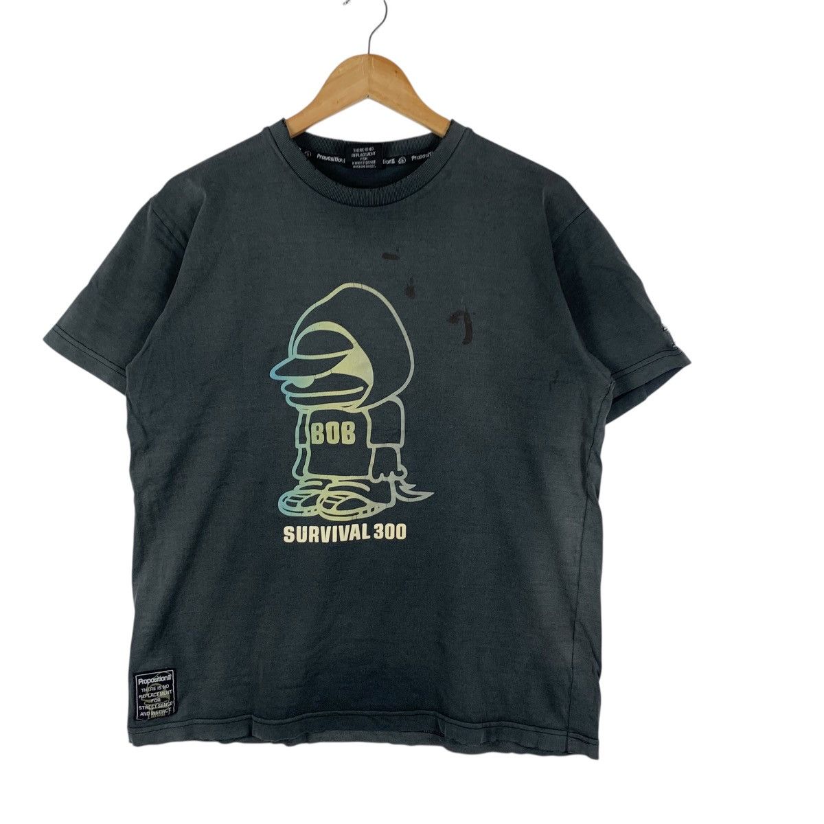 Vintage Vintage PROPOTION II SURVIVAL BOB Y2K Thrashed Tee Shirt Size US L / EU 52-54 / 3 - 4 Thumbnail