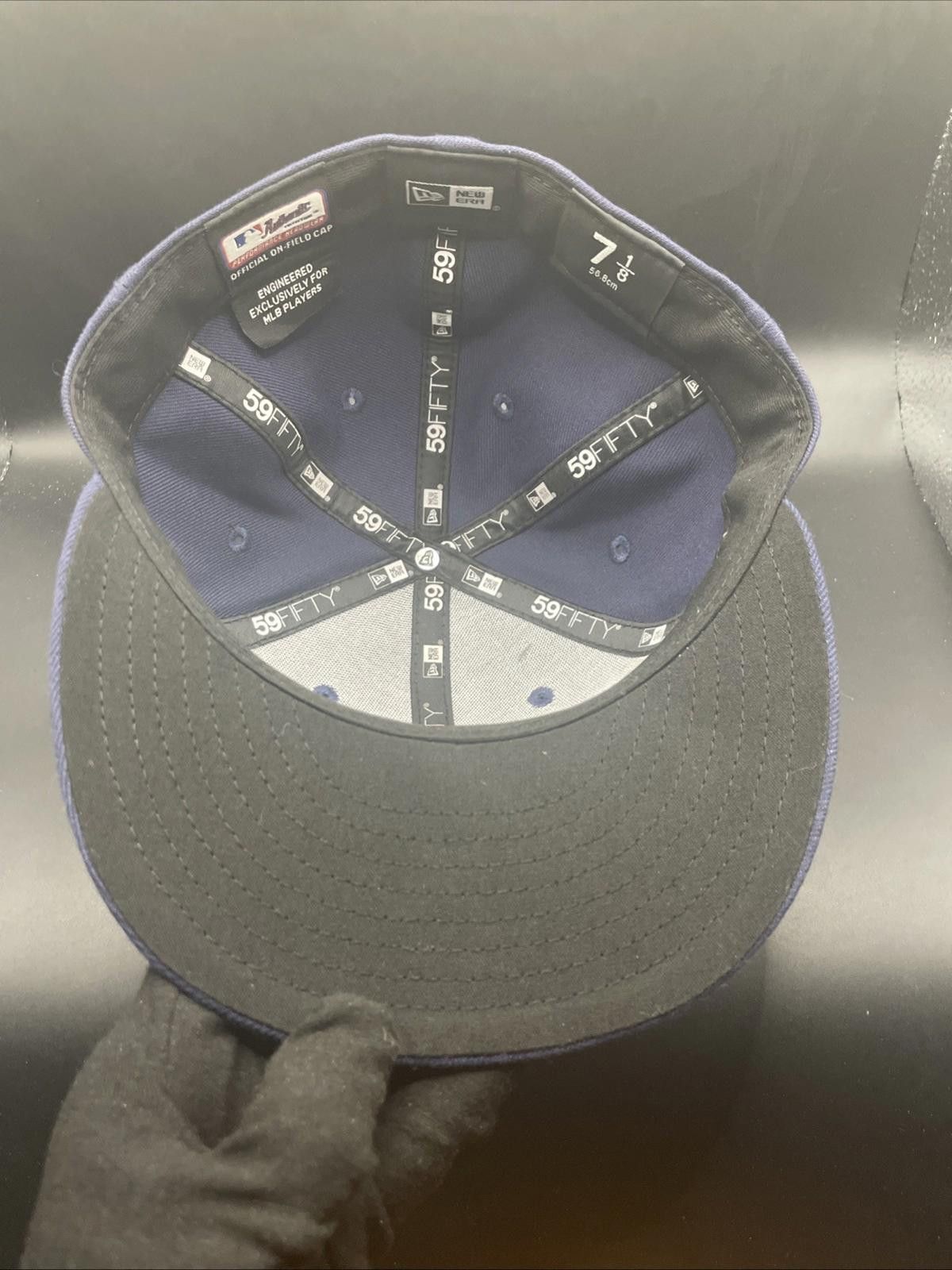 New Era Tampa Bay Rays New Era 59Fifty Hat Cap Fitted Mens 7 1/8 MLB Size ONE SIZE - 6 Thumbnail
