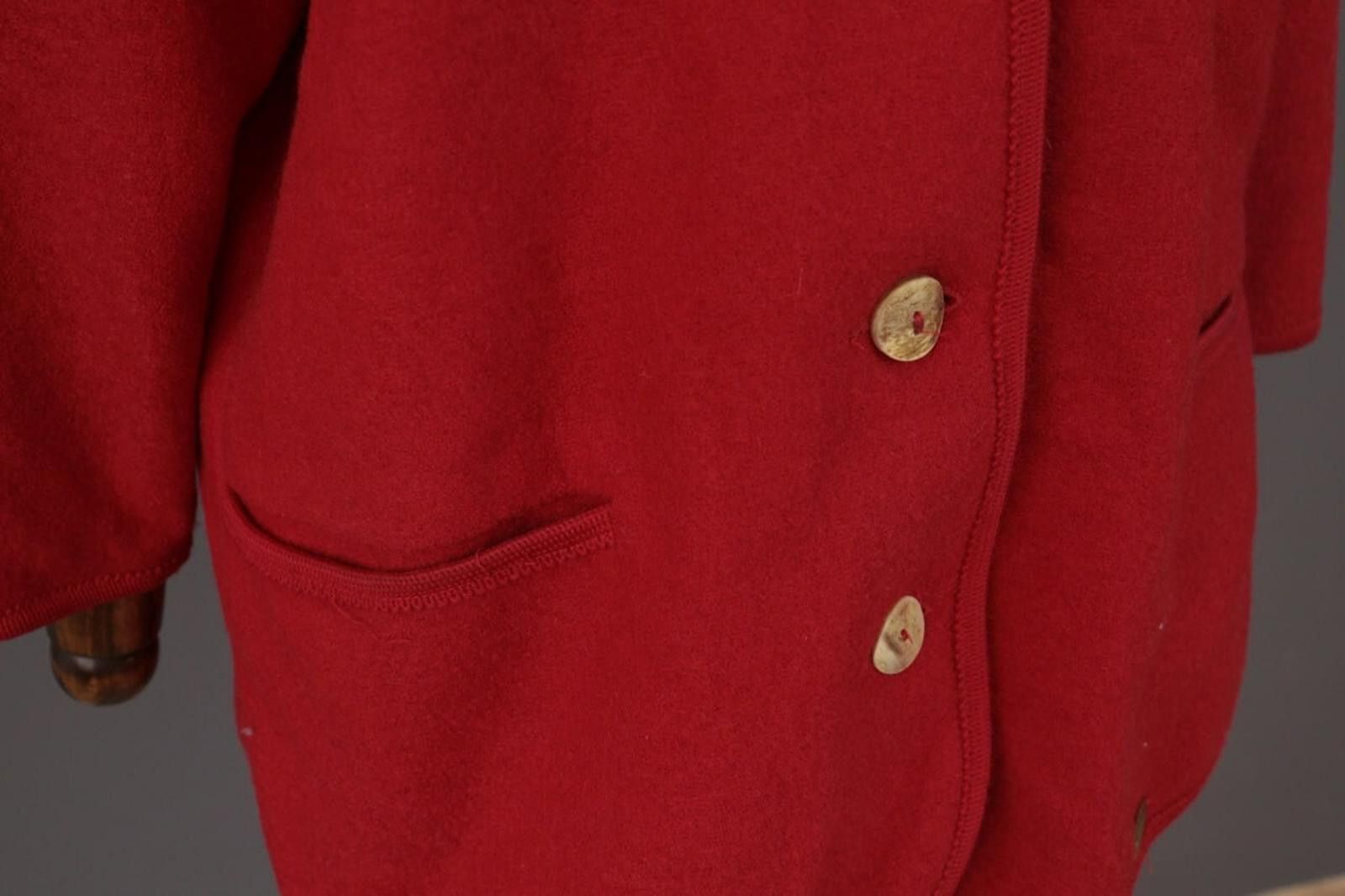 GIESSWEIN Giesswein Red Austeia Wool Jacket Size GB 36 / USA 10 / E 44 Size L / US 10 / IT 46 - 8 Thumbnail