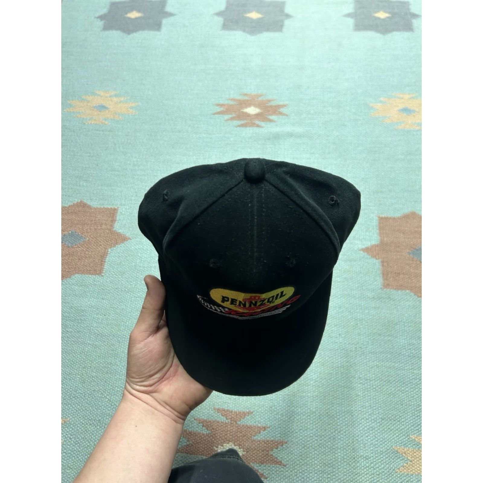 NASCAR VINTAGE Pennzoil Racing logo nascar strapback hat cap Black adjustable cotton Men Size ONE SIZE - 3 Thumbnail