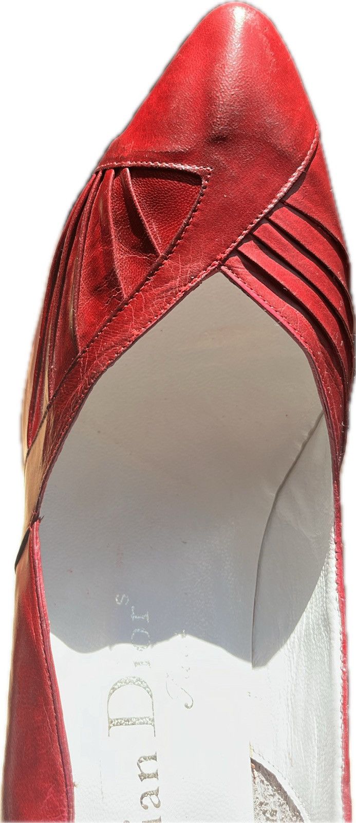 Dior Vintage red leather Dior heels Size US 5.5 / IT 35.5 - 4 Thumbnail