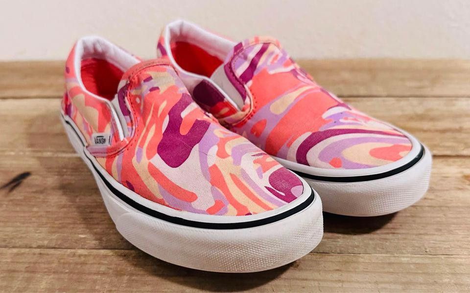 Vans Vans 'Bright Vibrations' Girl's Classic Slip-On Shoes Size US 5 / EU 37 - 1 Thumbnail