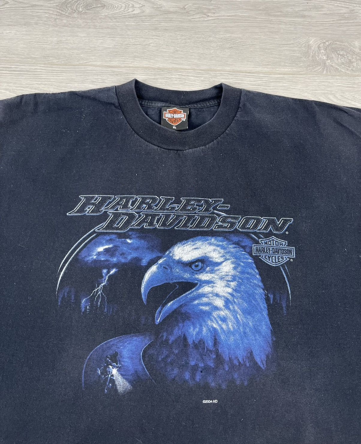 Harley Davidson × Vintage Harley Davidson Vintage 2004 Eagle Biker Faded T Shirt XL Size US XL / EU 56 / 4 - 5 Thumbnail
