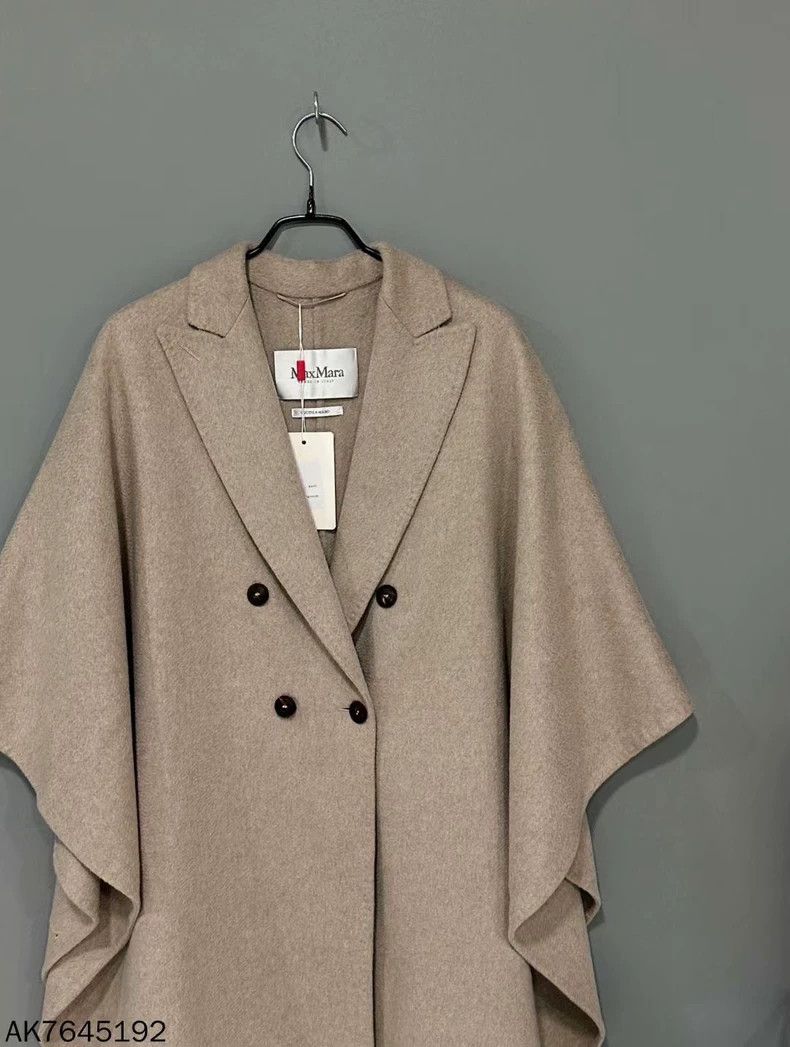 Max Mara Max Mara Max Mara Khaki Cashmere Double Breasted Cape Size L / US 10 / IT 46 - 2 Thumbnail