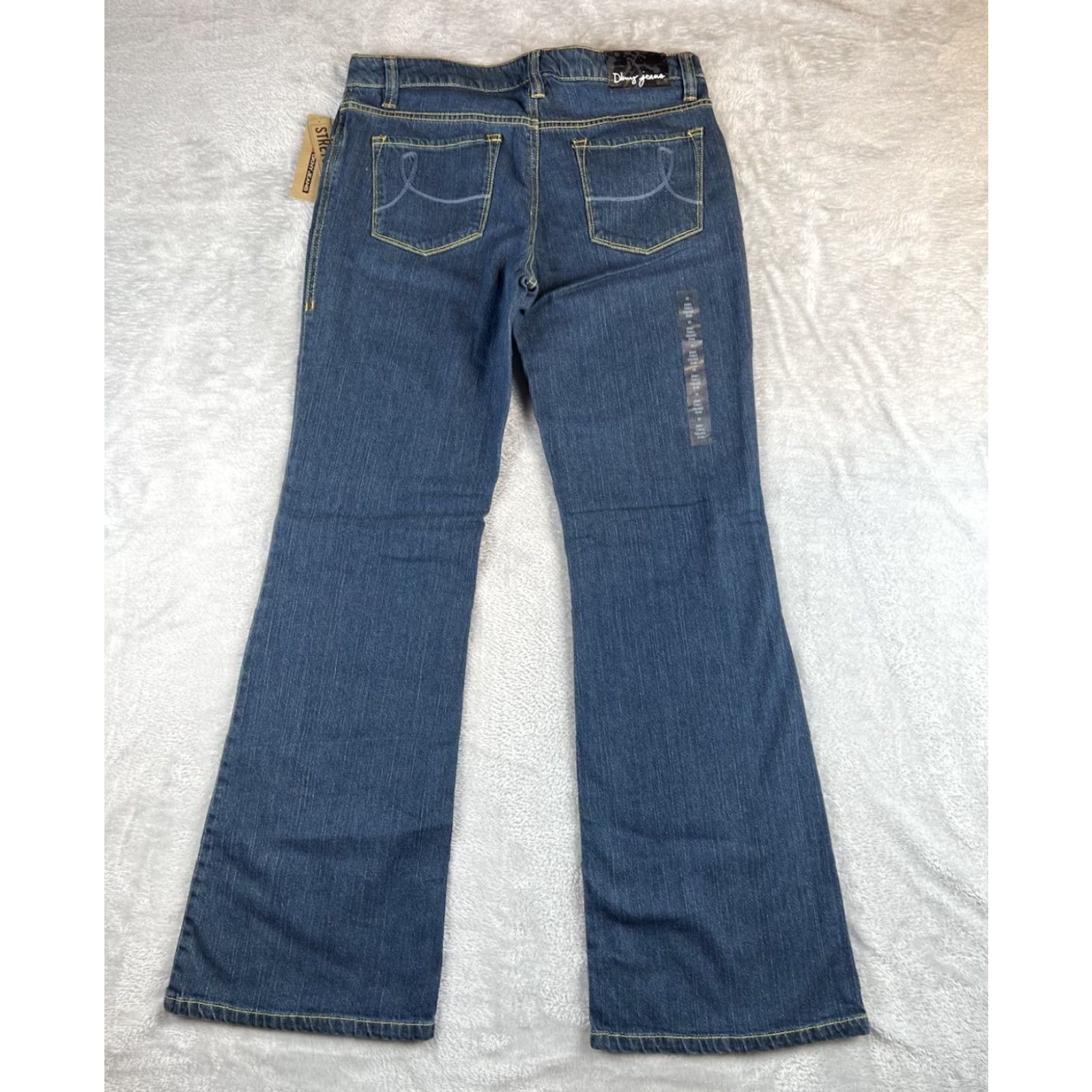 Vintage DNKY Times Square Jeans Dark Wash Stretch Blue Jeans 30 Regular Mens Womens Juniors 90s Bohemian City Size 30" / US 8 / IT 44 - 2 Thumbnail
