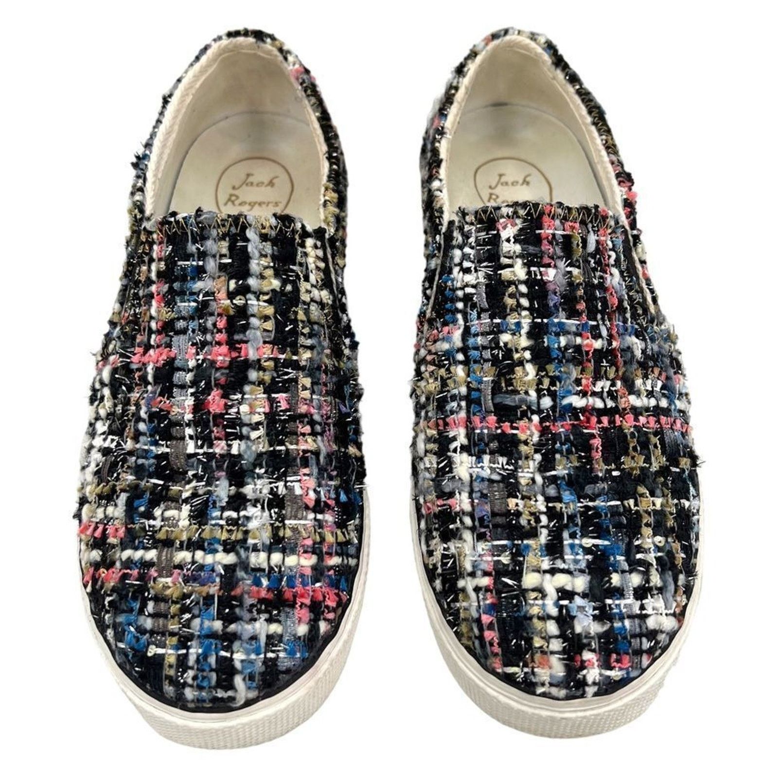 Jack Rogers Jack Rogers Anna Black Multi-Colored Metallic Tweed Sneakers Size US 6 / IT 36 - 2 Thumbnail