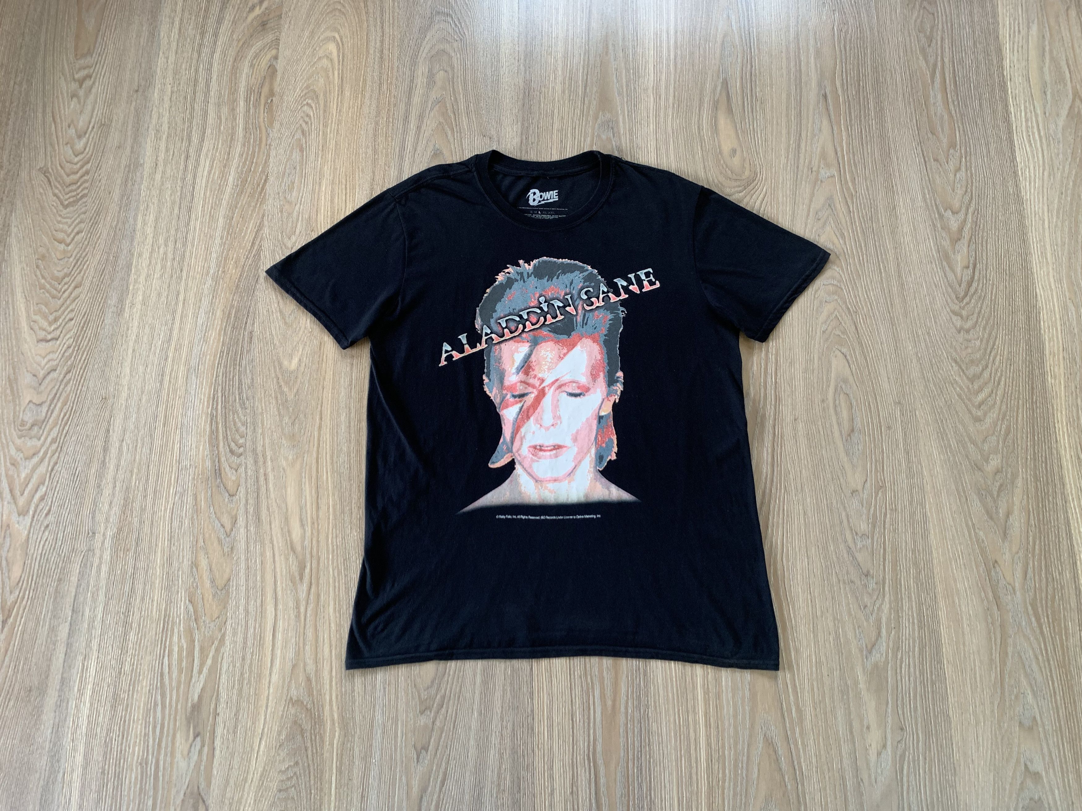 Band Tees × Vintage David Bowie Black Cotton Big Print T-Shirt Size US L / EU 52-54 / 3 - 9 Thumbnail