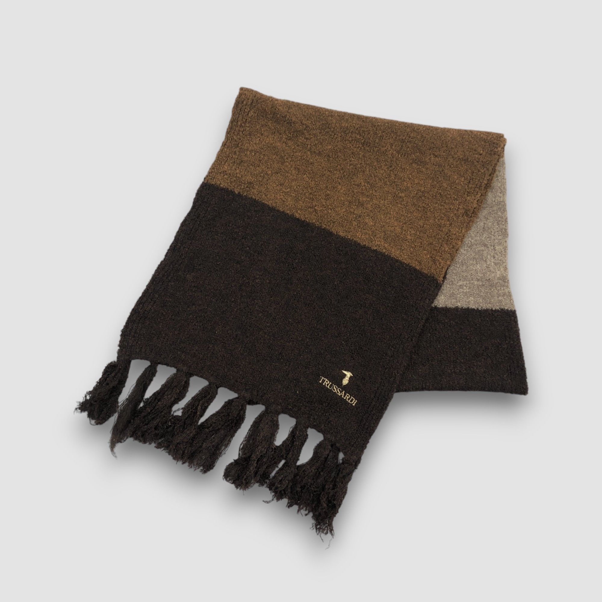 Trussardi Vintage Trussardi Scarf Muffler Wool Cashmere Scarves Size ONE SIZE - 3 Thumbnail