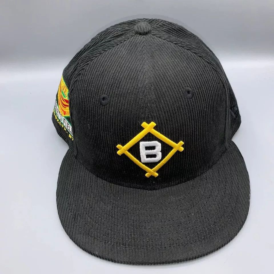 New Era Brooklyn Dodgers Hat Men 7 5/8 Black Corduroy Fitted Cap Size ONE SIZE - 2 Thumbnail
