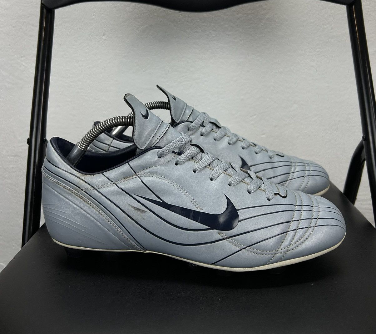 Nike × Vintage 2004 Nike Mercurial Vapor Pace II Football Cleats Blue 43 Size US 10.5 / EU 43-44 - 2 Thumbnail