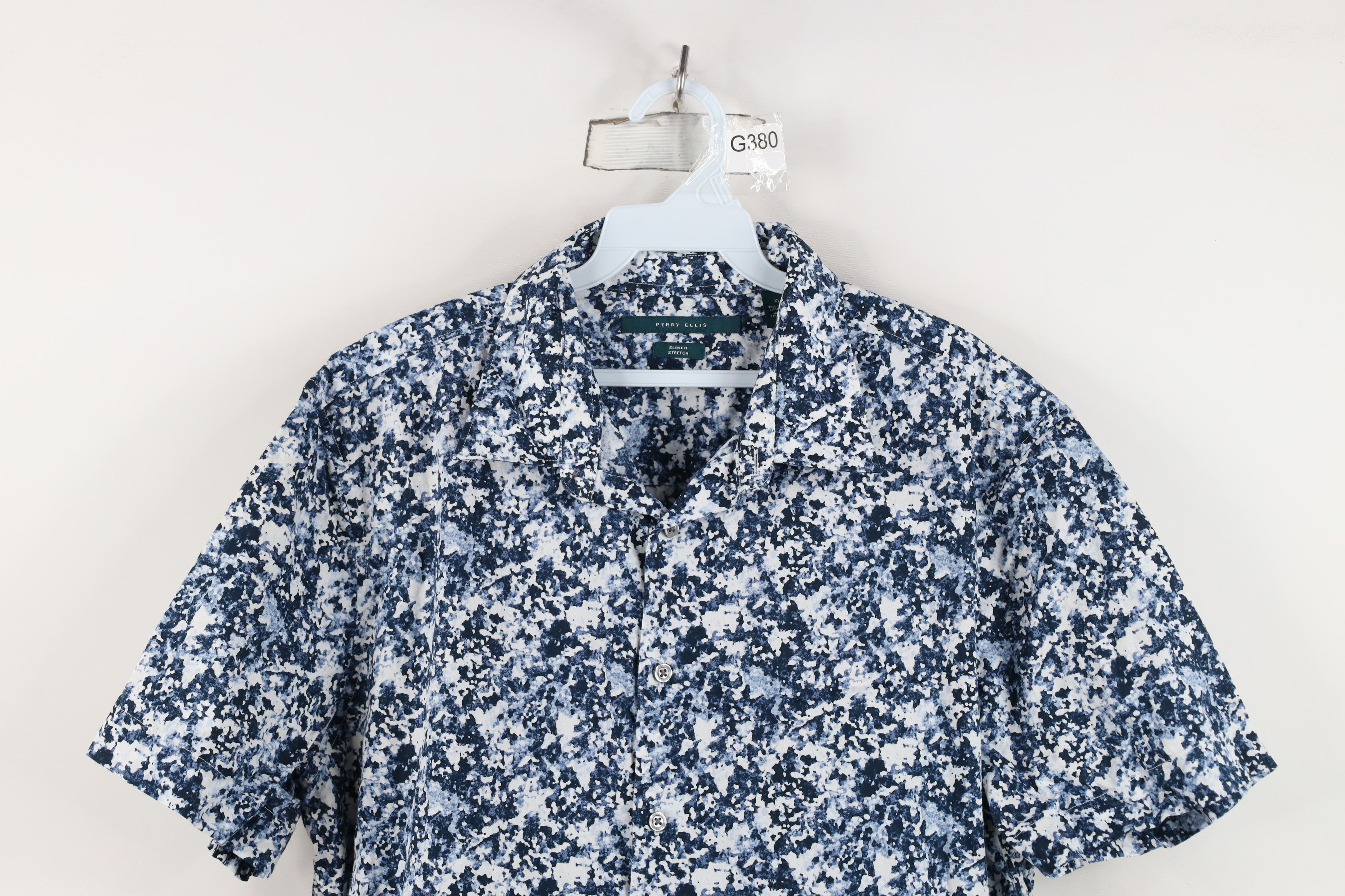 Vintage Perry Ellis Abstract Splatter Short Sleeve Button Shirt Size US XL / EU 56 / 4 - 2 Thumbnail