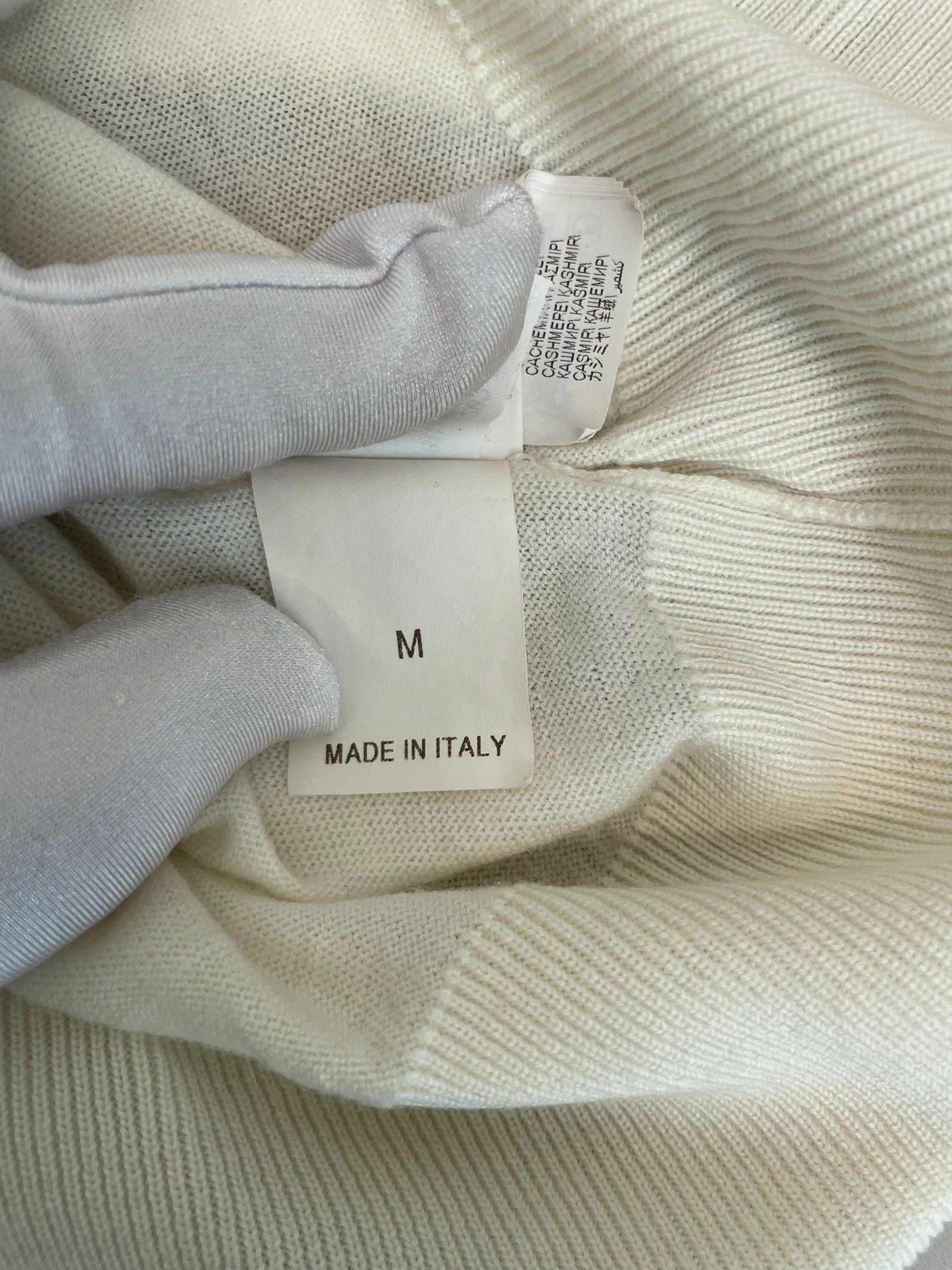 Brunello Cucinelli BC ivory beaded wool cashmere T-shirt M Size M / US 6-8 / IT 42-44 - 6 Thumbnail