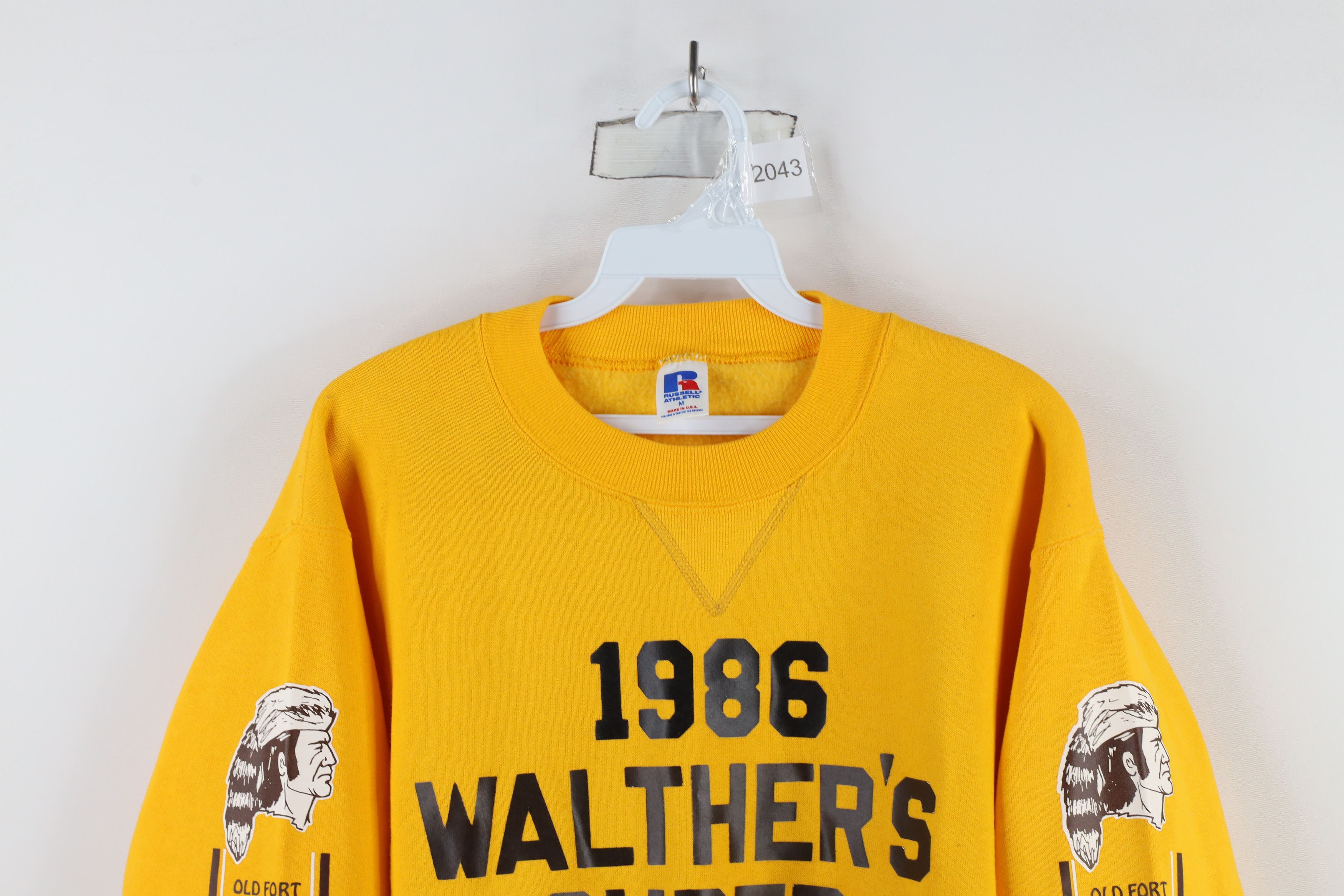 Russell Athletic × Vintage Vintage 80s Russell Athletic Stockaders Football Sweatshirt Size US M / EU 48-50 / 2 - 2 Thumbnail