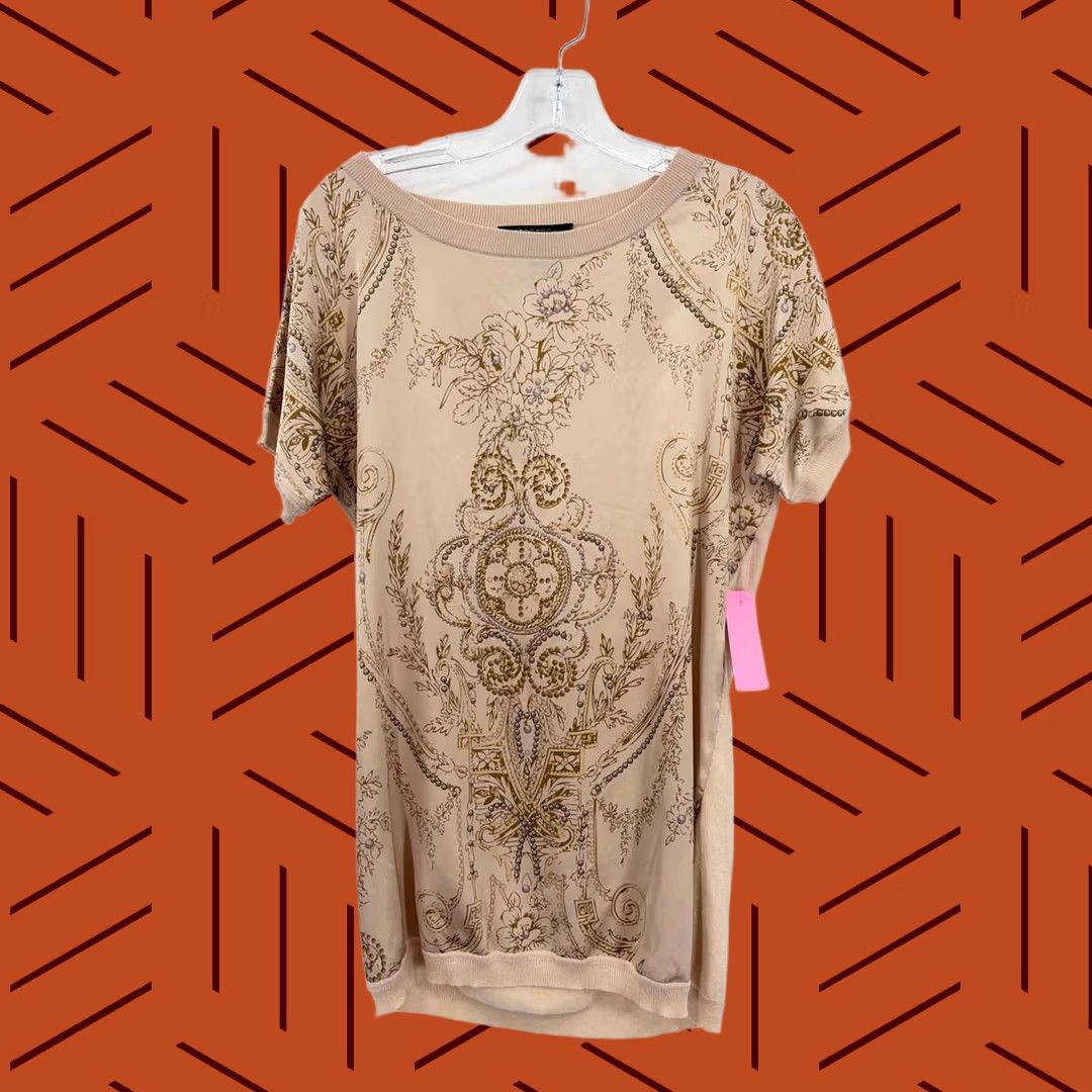 Vintage Etcetera Blouse Small Tan Pre Owned Size Size S / US 4 / IT 40 - 1 Thumbnail