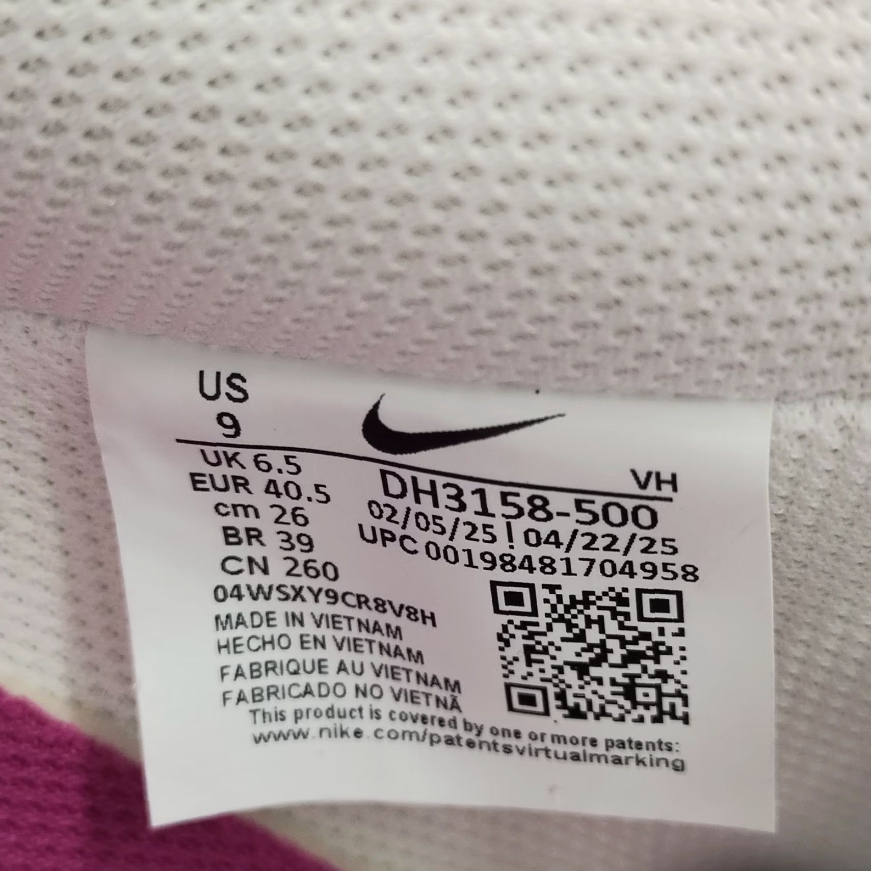 Nike Nike Court Vision Low Next Nature Sneakers Womens Size 9 US White Purple DH3158-500 Size US 9 / IT 39 - 4 Thumbnail