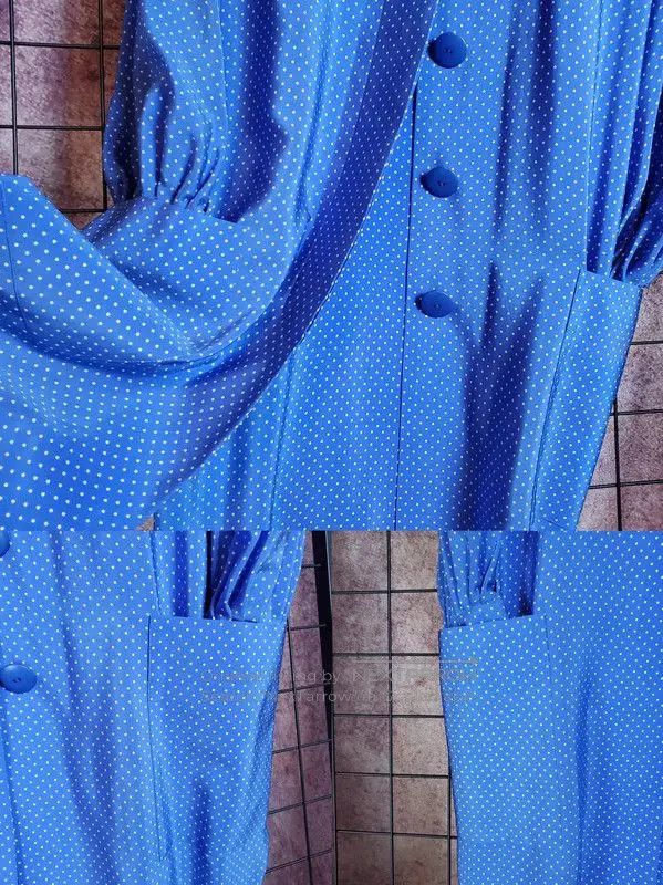 Dior Dior Blue Polka Dot Midi Dress . Size M / US 6-8 / IT 42-44 - 6 Thumbnail