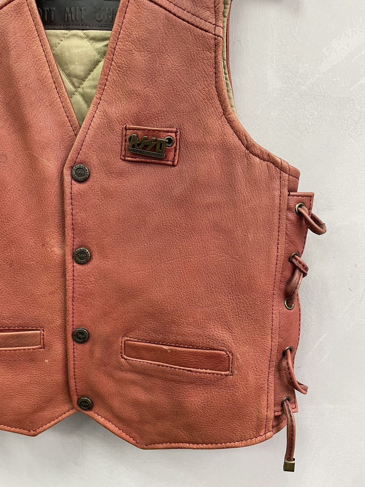 Vintage VINTAGE LEATHER BIKER 90s punk Grunde jacket vest Size US M / EU 48-50 / 2 - 4 Thumbnail