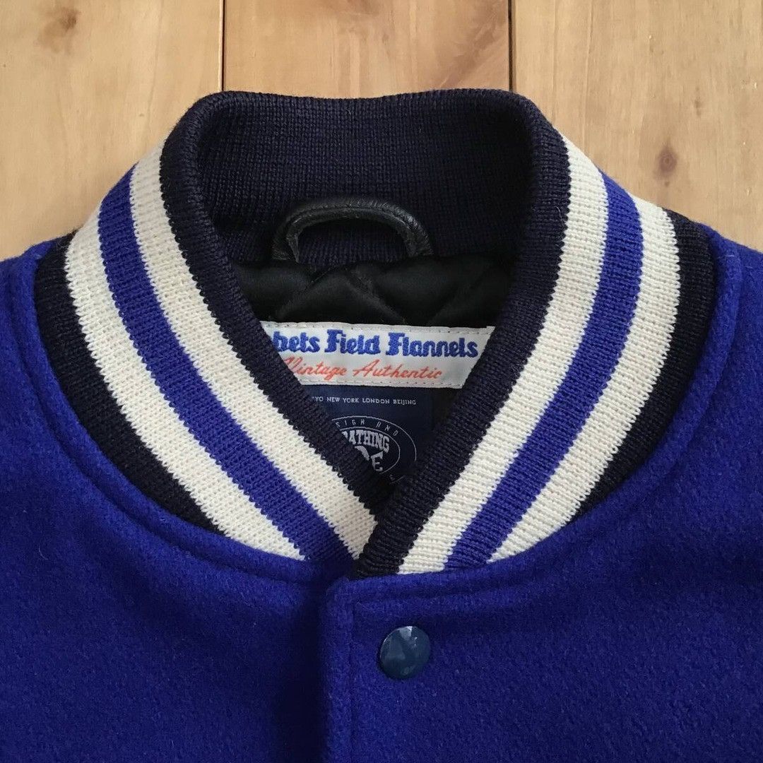 Bape × Ebbets Field Flannels BAPE × EBBETS FIELD FLANNELS Leather sleeve varsity jacket Size US M / EU 48-50 / 2 - 6 Thumbnail