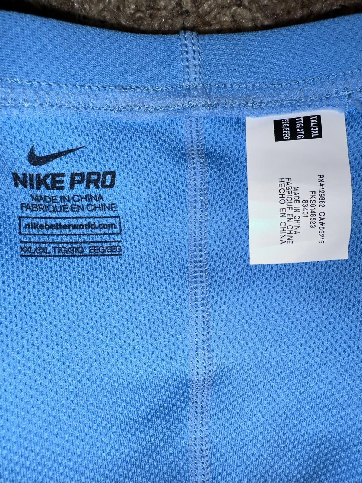 Nike Nike Mens Pro NBA Padded Elbow Sleeve Sky Blue Size ONE SIZE - 7 Thumbnail
