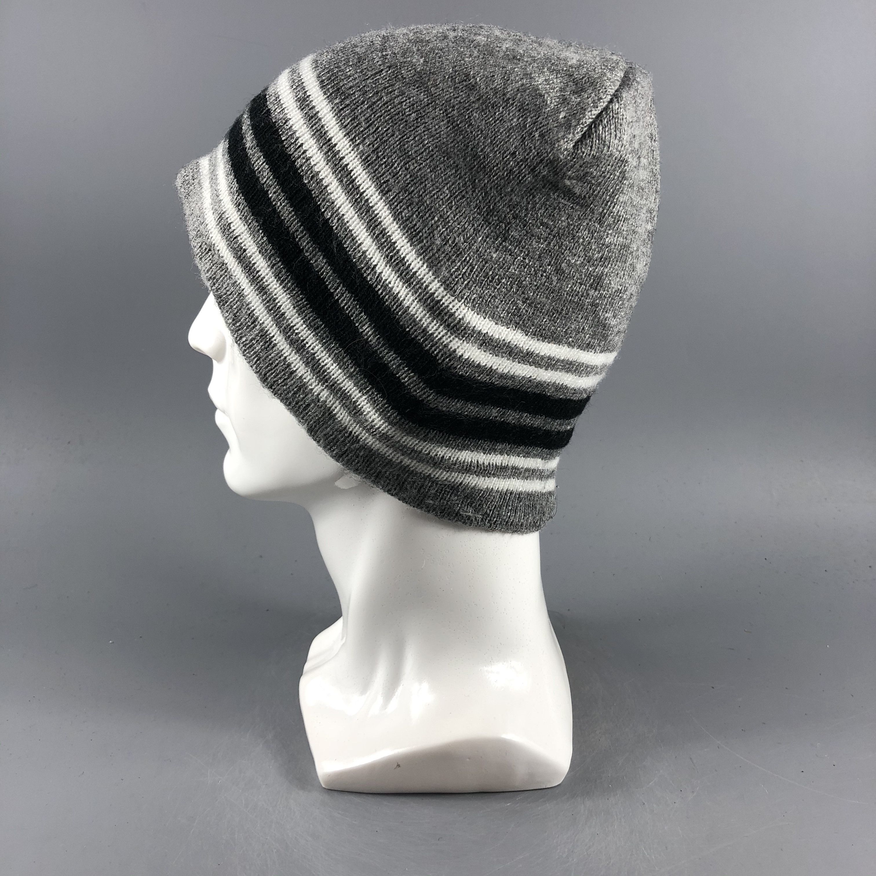 Other × Vintage Unknown Stripe Minimalist Beanie Snow Hat Snow Cap -D067 Size ONE SIZE - 1 Thumbnail