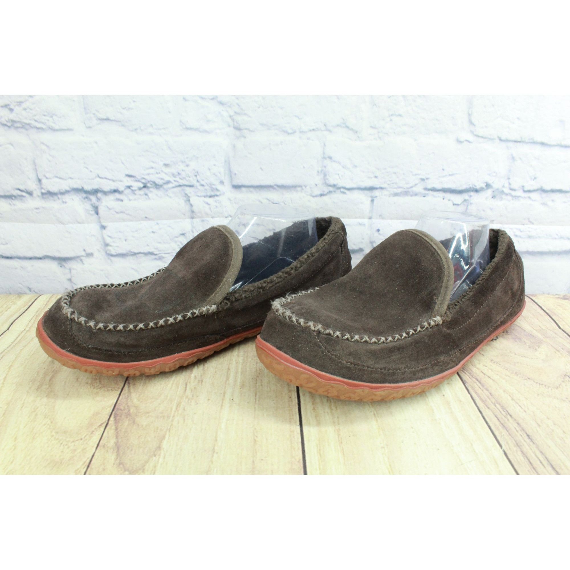 L.L. Bean LL Bean Men's Suede Fleece Lined Mountain Moccasin Slippers Size US 10 / EU 43 - 3 Thumbnail