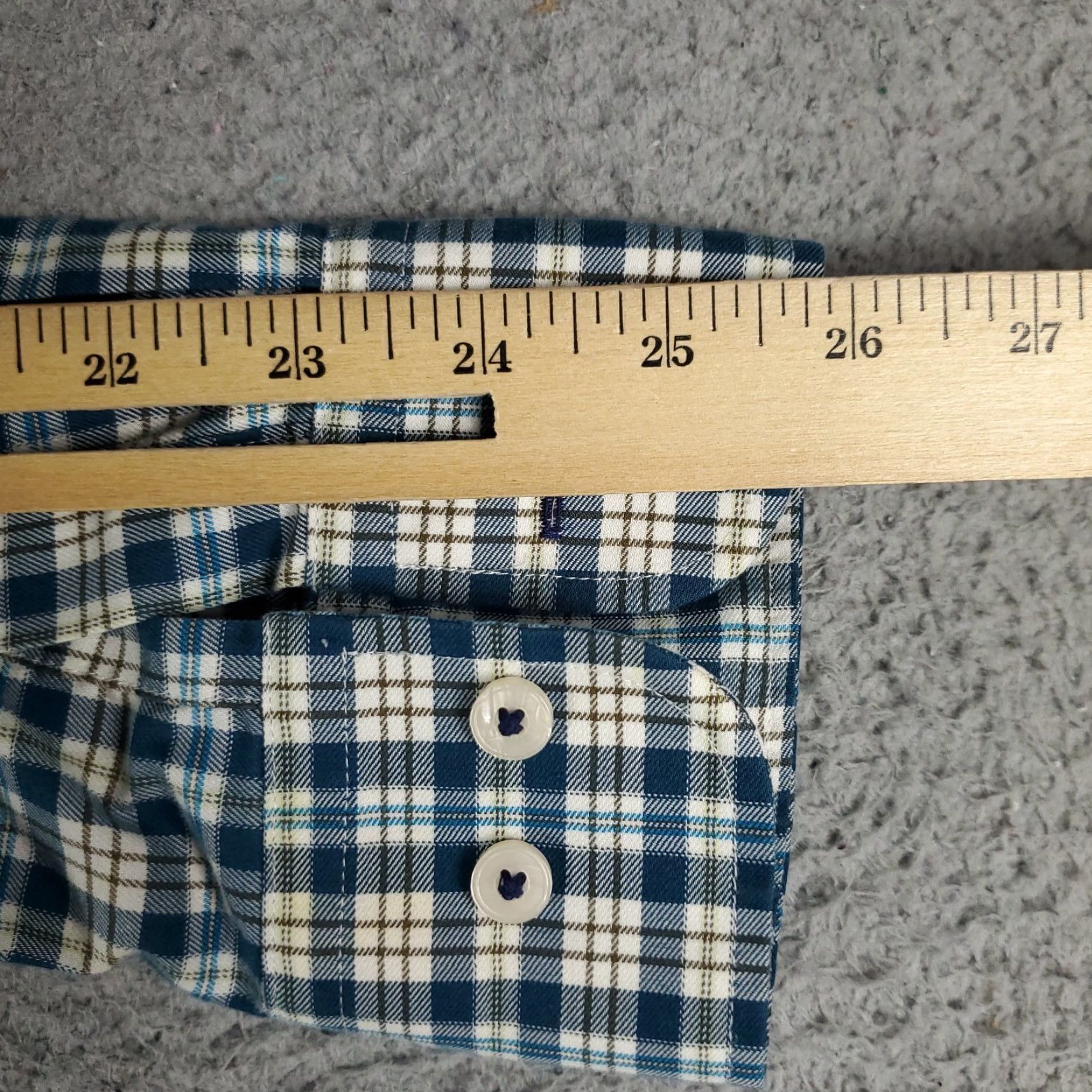 UNTUCKit UNTUCKit Shirt Mens L Teal Blue Plaid Button-Up Long Sleeve Casual Business Formal Workwear Size US L / EU 52-54 / 3 - 6 Thumbnail