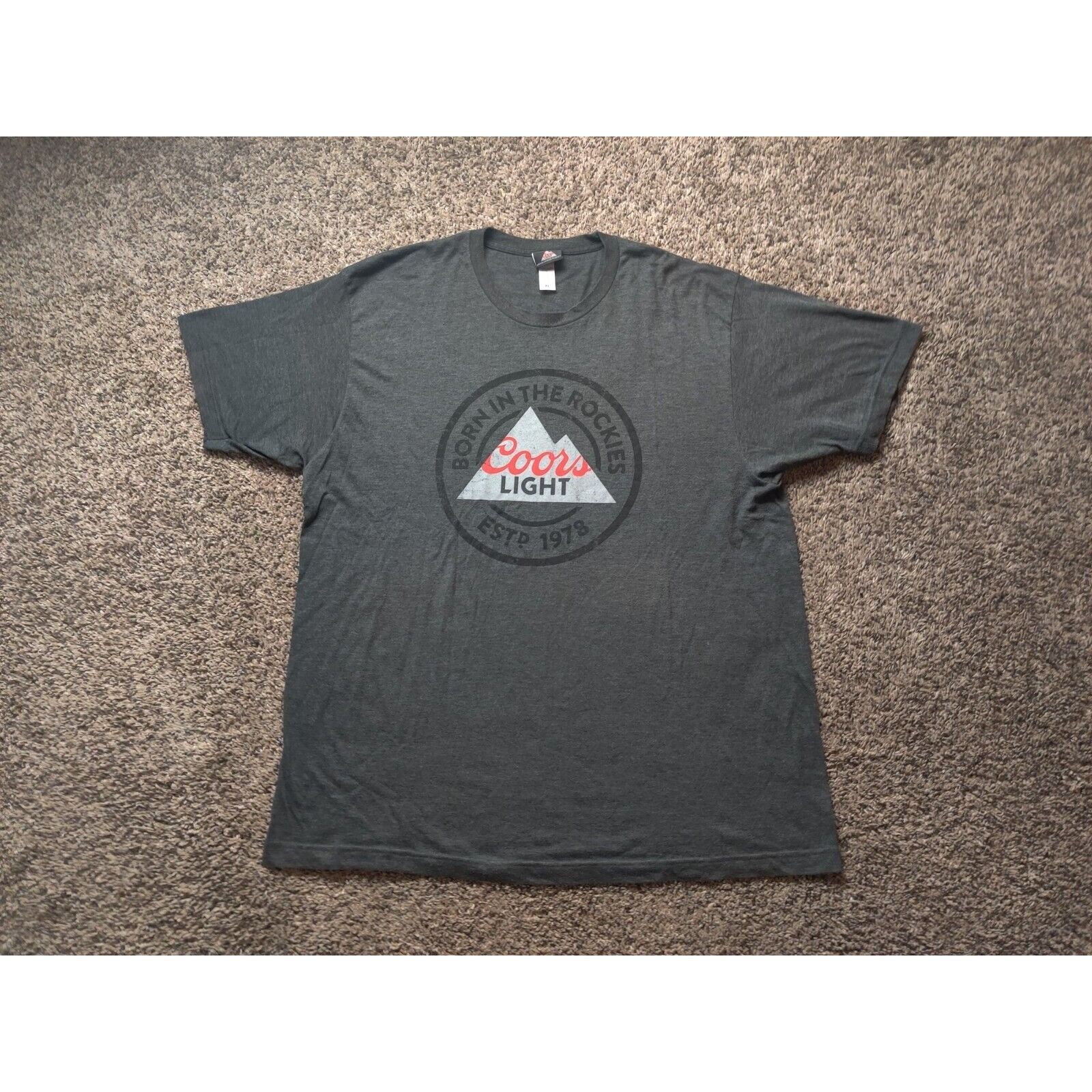 Other Coors Light Shirt Adult Mens XL Gray Born in the Rockies Size US XL / EU 56 / 4 - 1 Thumbnail