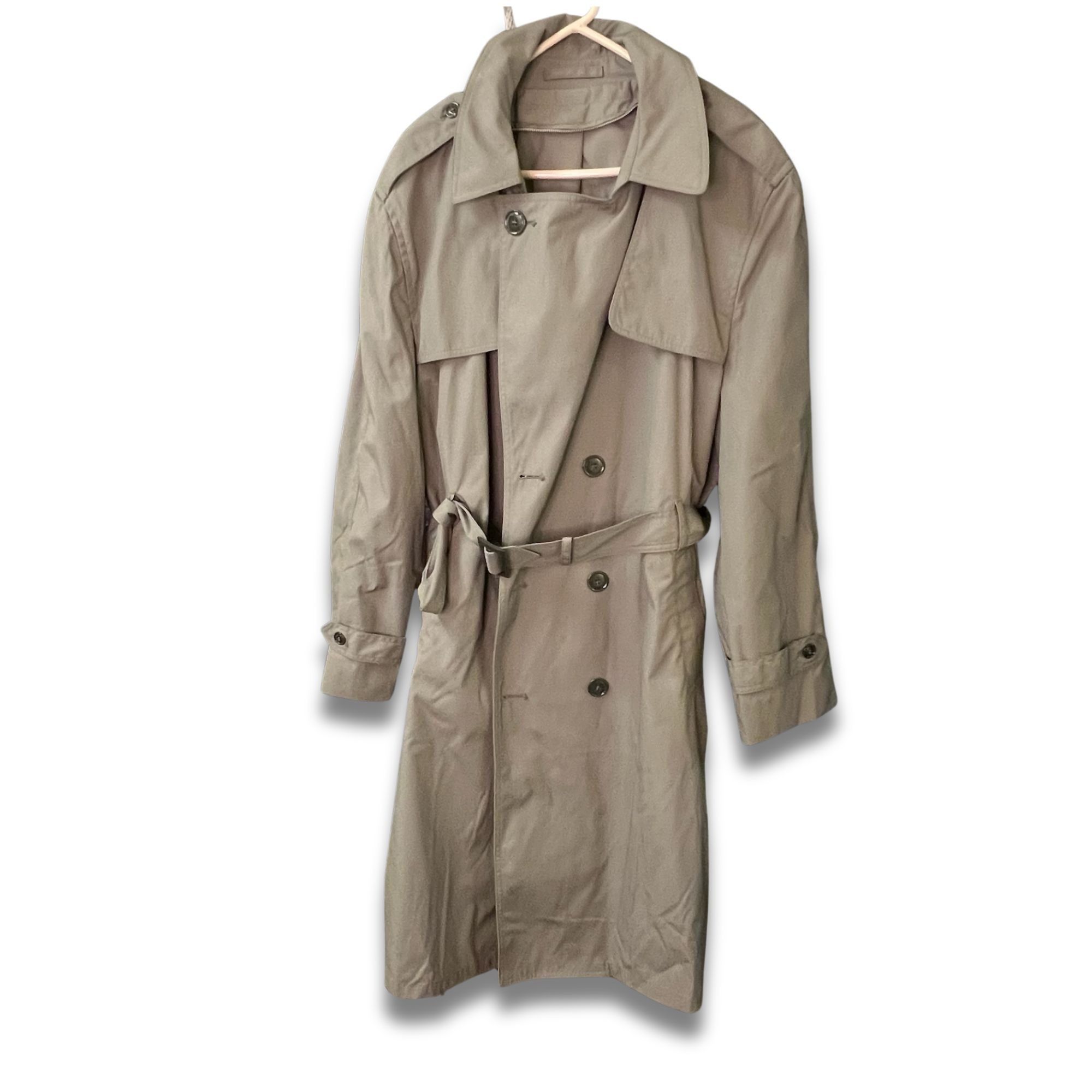 Other DSCP Khaki Double-Breasted Trench Coat With Belted Waist & E Size M / US 6-8 / IT 42-44 - 2 Thumbnail