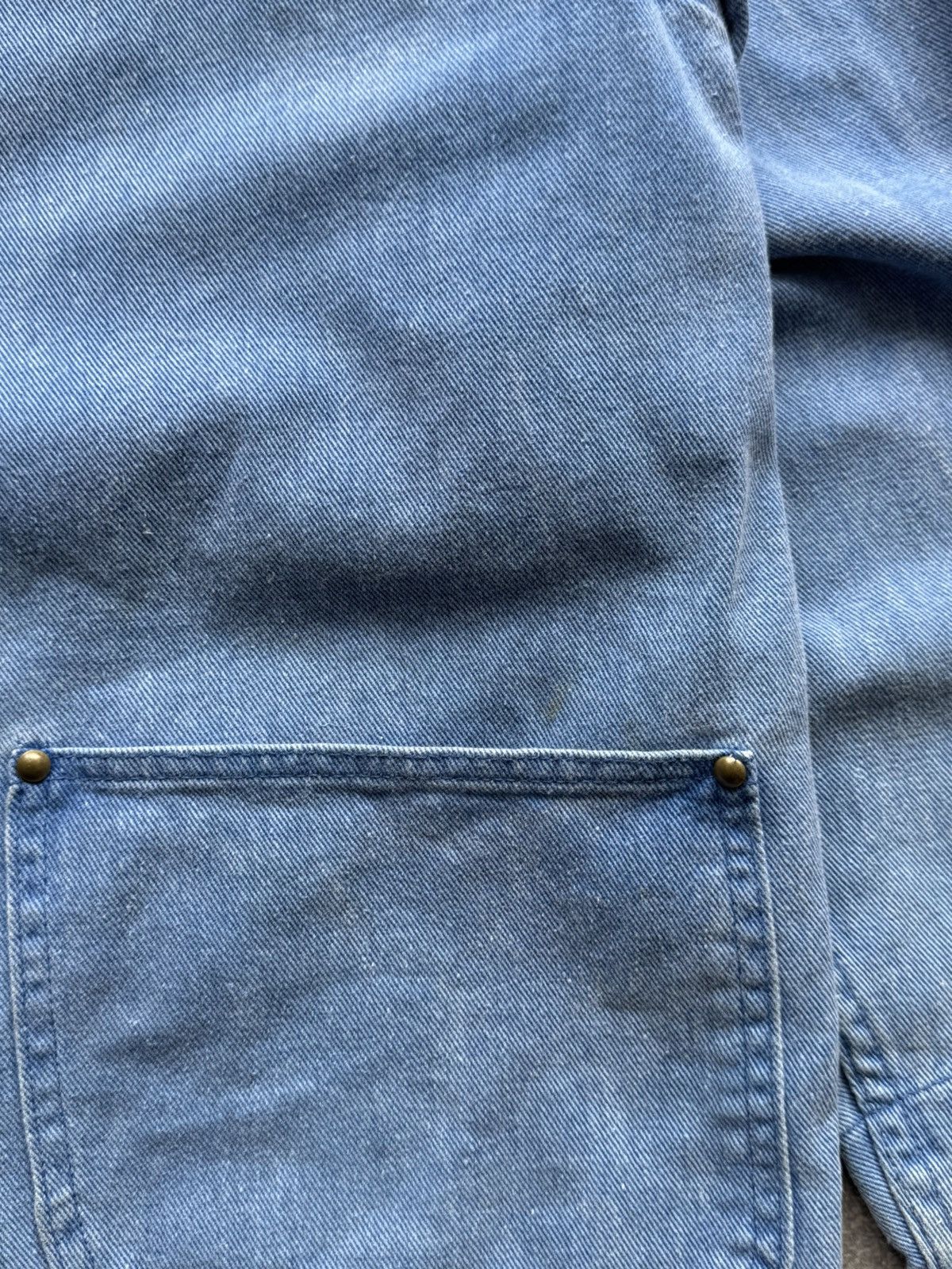 L.L. Bean 80s LL Bean Peter Pan Collar Chambray Chore Jacket Work Wear Size US L / EU 52-54 / 3 - 6 Thumbnail