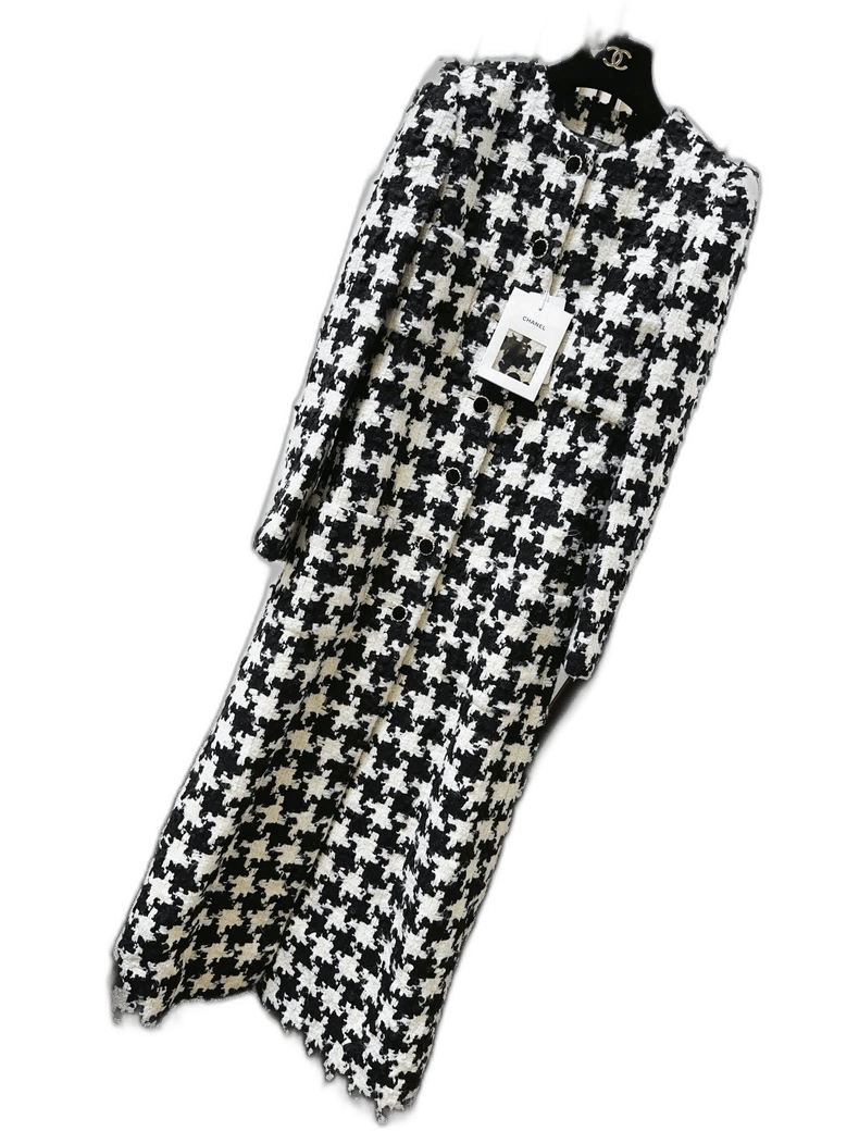 Chanel Chanel 21A Houndstooth Long Coat Size M / US 6-8 / IT 42-44 - 1 Thumbnail