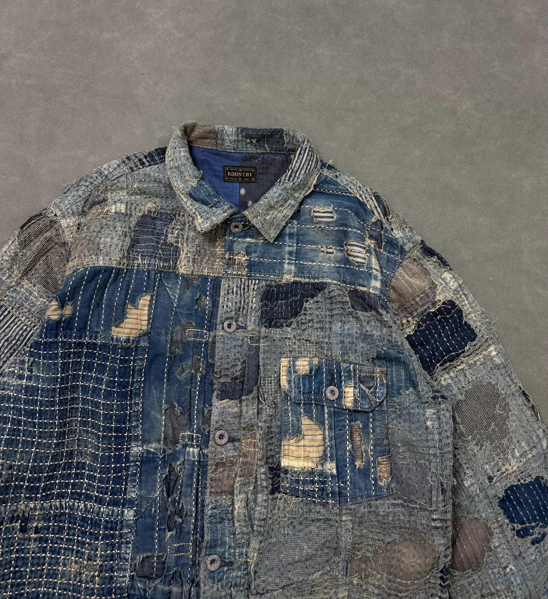 Kapital Kapital Kountry Boro Distressed Denim Jacket 58/50/66 Size US L / EU 52-54 / 3 - 5 Thumbnail