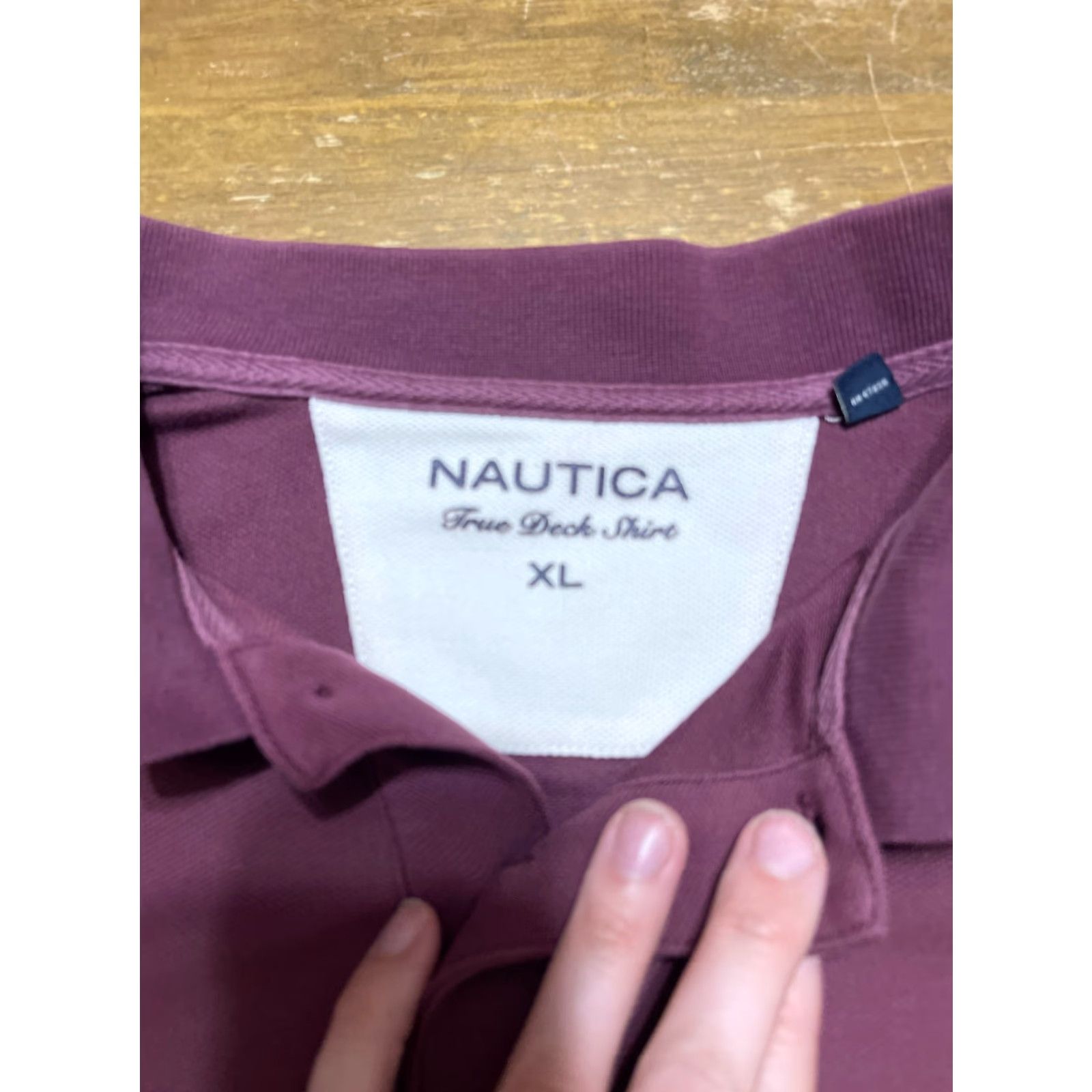 Nautica Nautica Shirt Polo, Men's XL Short Sleeve, Purple, Cotton, Logo, Casual, Travel, Regular fit, Machine Washable, Breathable, Fall Spring Summer, Navy? Size US XL / EU 56 / 4 - 5 Thumbnail