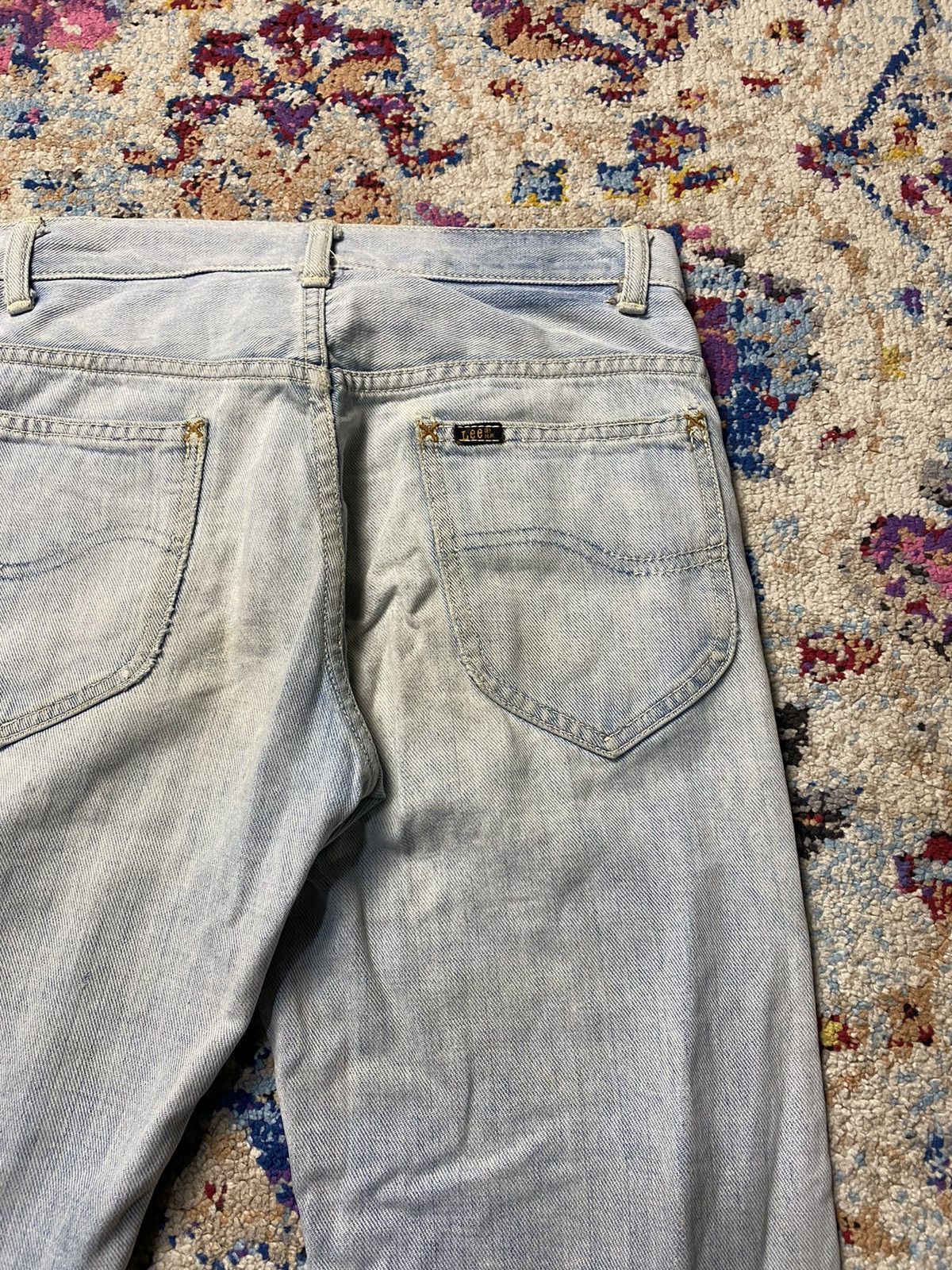 Lee × Vintage Vintage Lee MR Slim Straight Rindem Was Jeans W28 Size US 28 / EU 44 - 3 Thumbnail