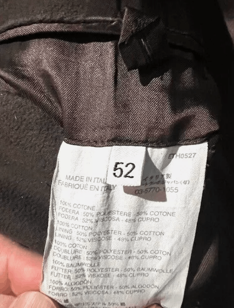 Helmut Lang Vtg HELMUT LANG Archival Cotton Moleskin Peacoat Jacket Coat Size US L / EU 52-54 / 3 - 7 Thumbnail