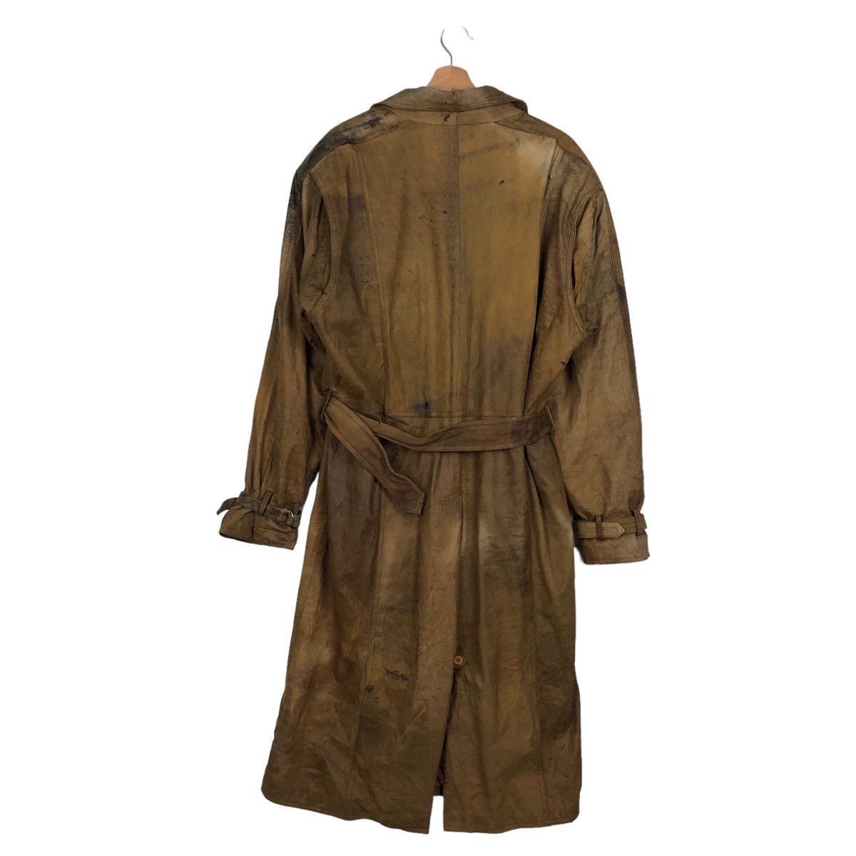 Japanese Brand 🔥RARE LEATHER LONG JACKET MKE SEVEN TOWN INSPIRE RICK OWENS Size US L / EU 52-54 / 3 - 7 Thumbnail