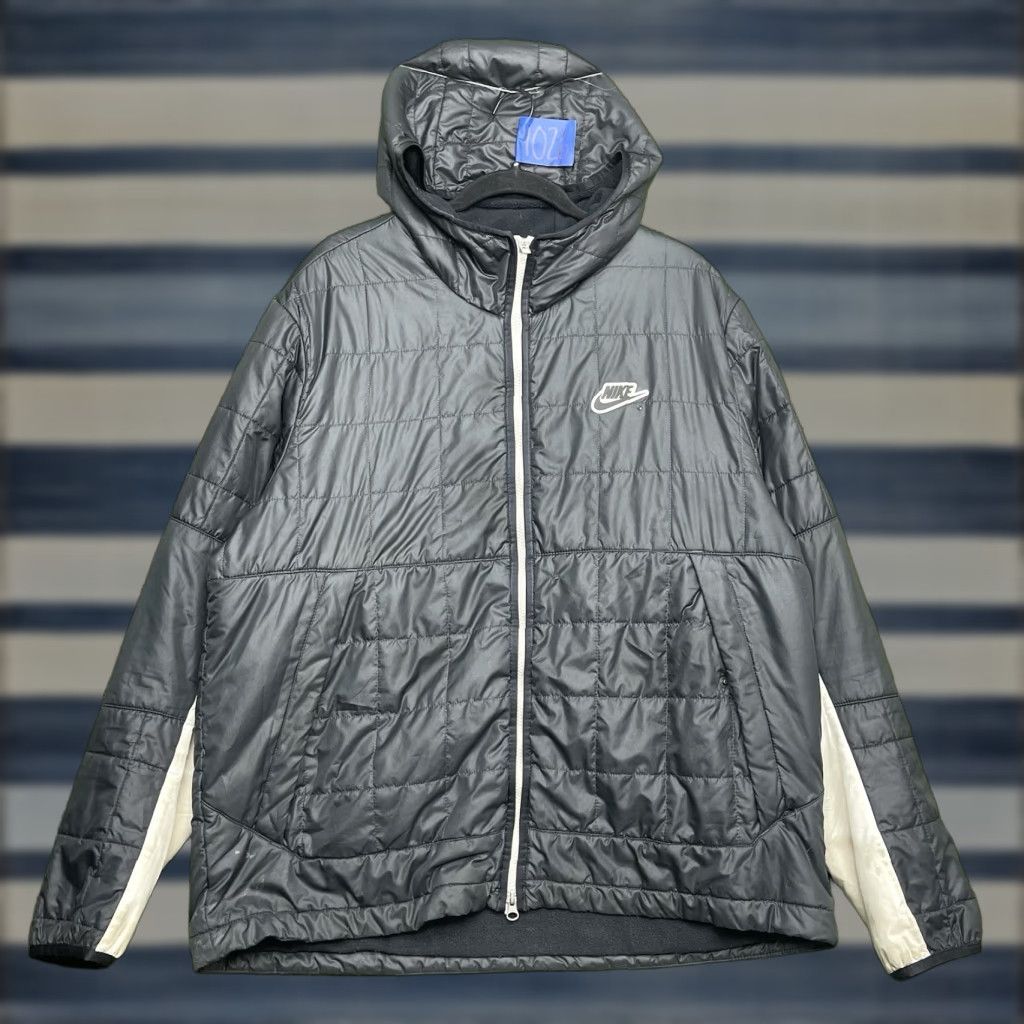 Nike Nike Jacket Mens XL Black Synthetic Fill Hooded Full Zip Softshell Lined Quilted Size US XL / EU 56 / 4 - 1 Thumbnail