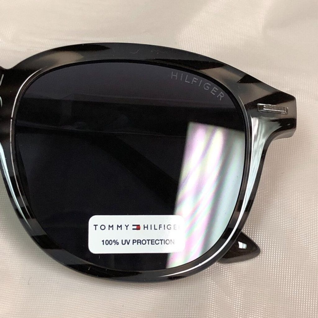 Tommy Hilfiger Tommy Hilfiger Black & Gray Round Animal Print Sunglasses Size ONE SIZE - 6 Thumbnail