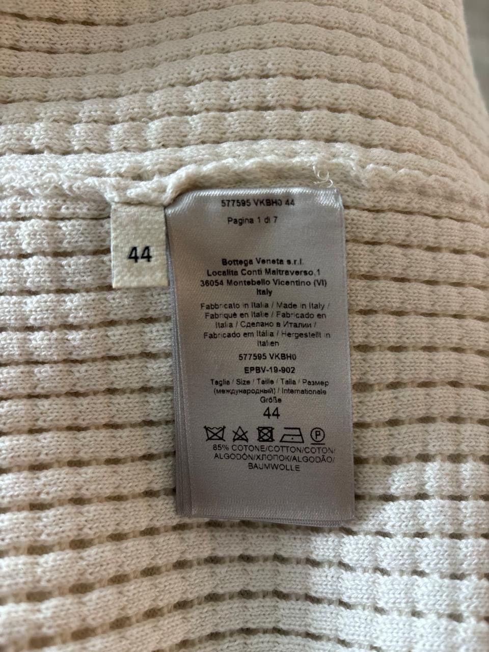 Bottega Veneta Bottega Veneta Waffle Knit Thermal Longsleeve Size US S / EU 44-46 / 1 - 4 Thumbnail