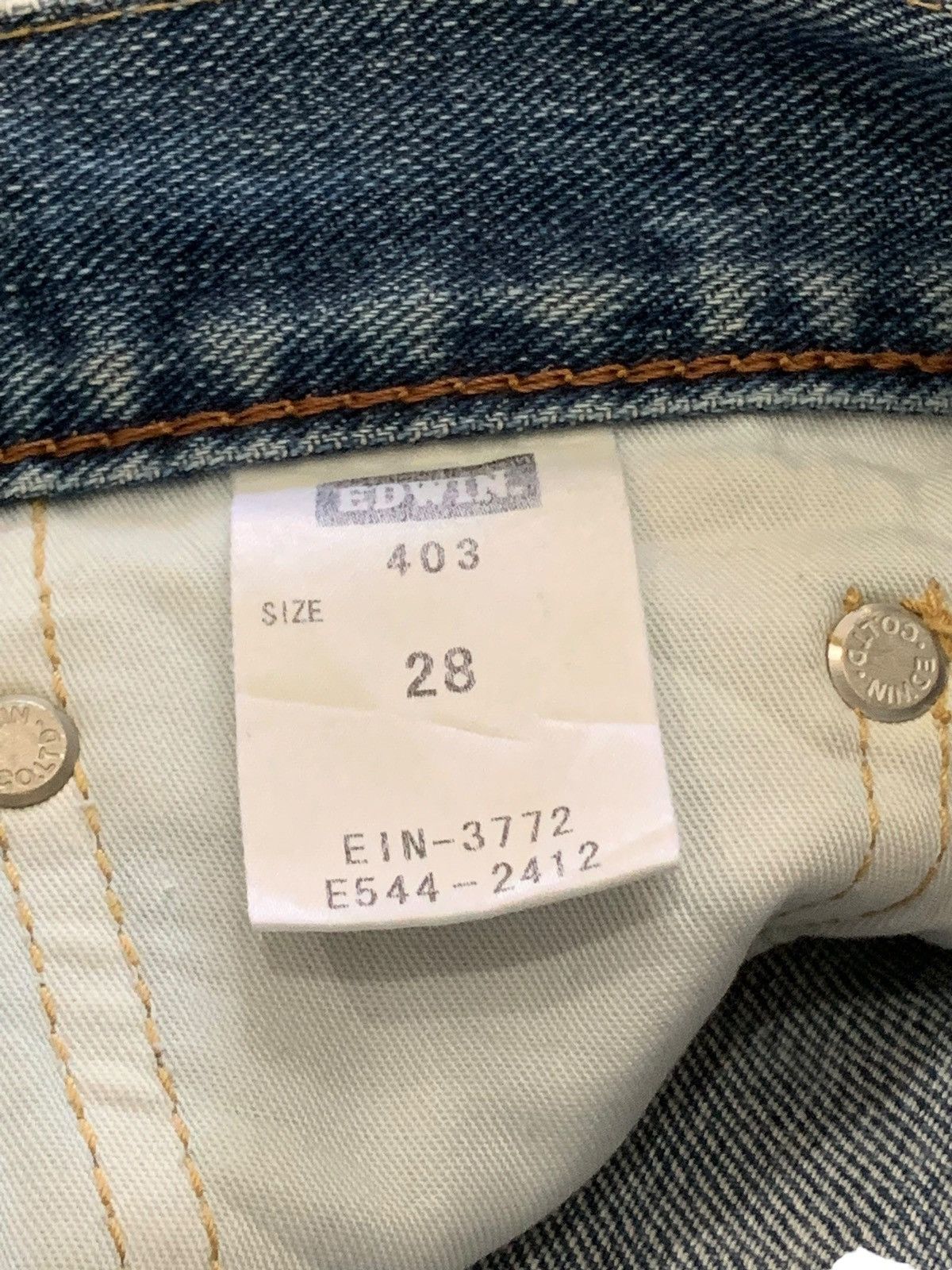Edwin × Japanese Brand Edwin 403 Tapered Distressed Denim Pants (AC46) Size US 30 / EU 46 - 17 Thumbnail