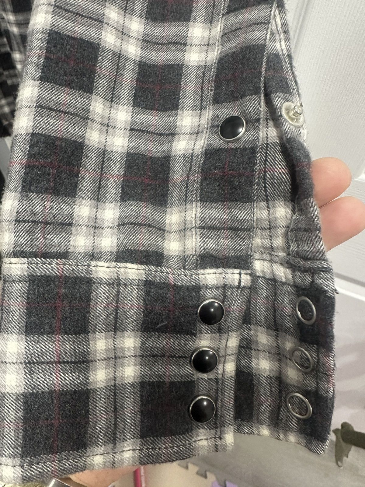 Saint Laurent Paris Saint Laurent Paris grey distressed button up Size US M / EU 48-50 / 2 - 7 Thumbnail