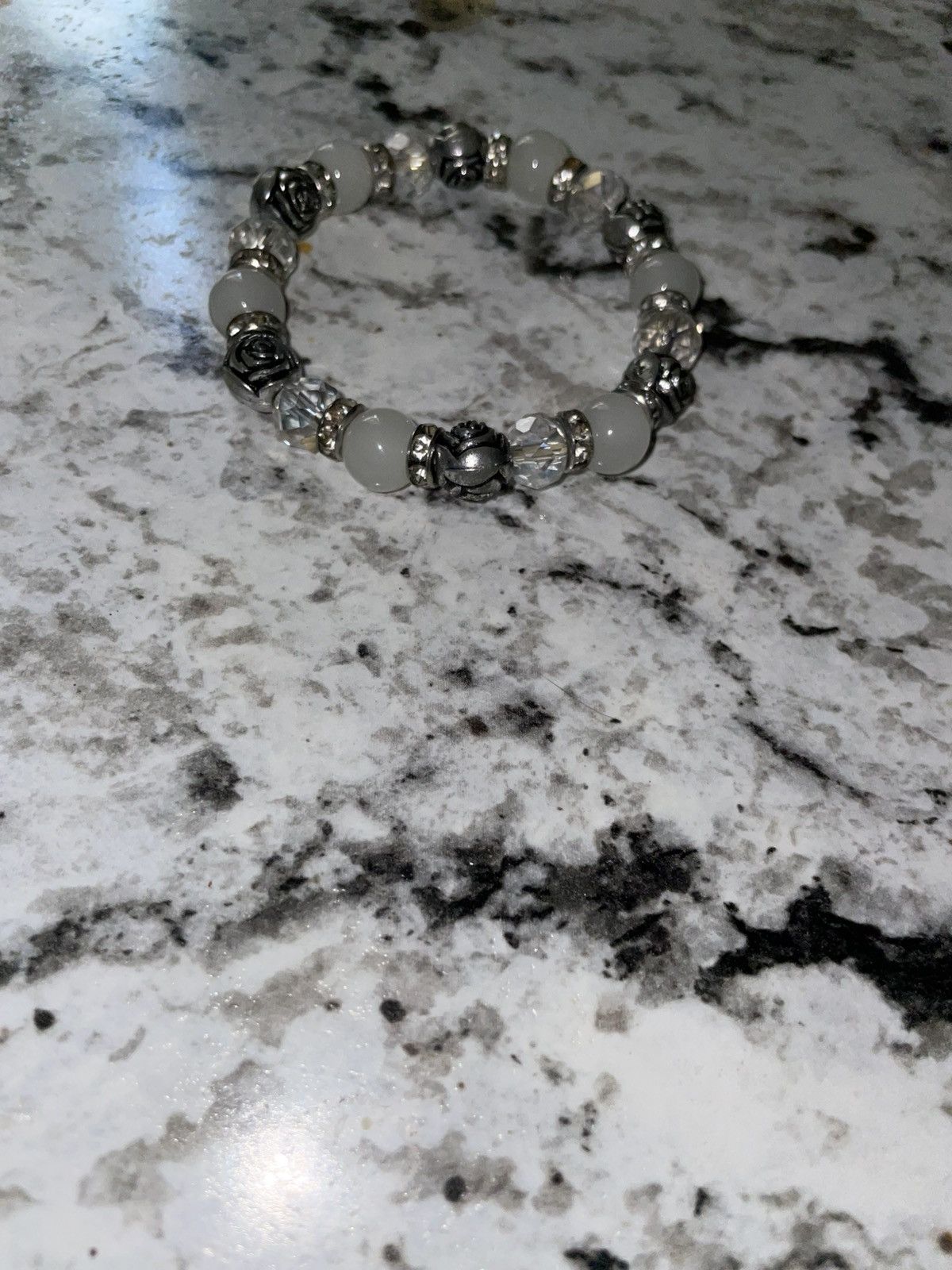 Other Grey and silver beaded bracelet Size ONE SIZE - 3 Thumbnail