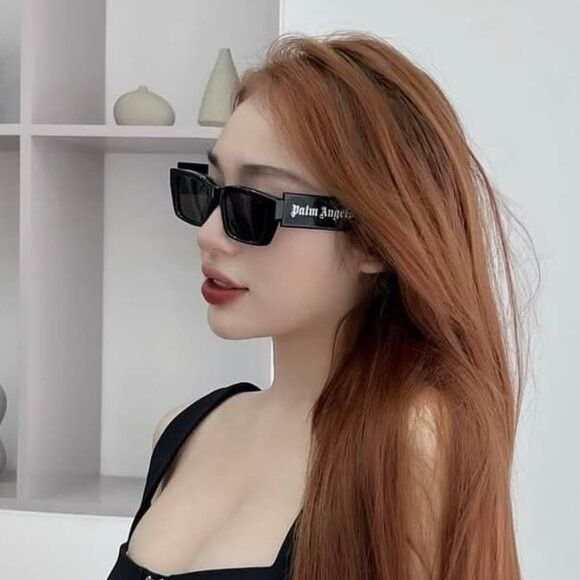Palm Angels Palm Angels PERI002 PALM 1807 Sunglasses Yellow Rectangle Size ONE SIZE - 3 Thumbnail