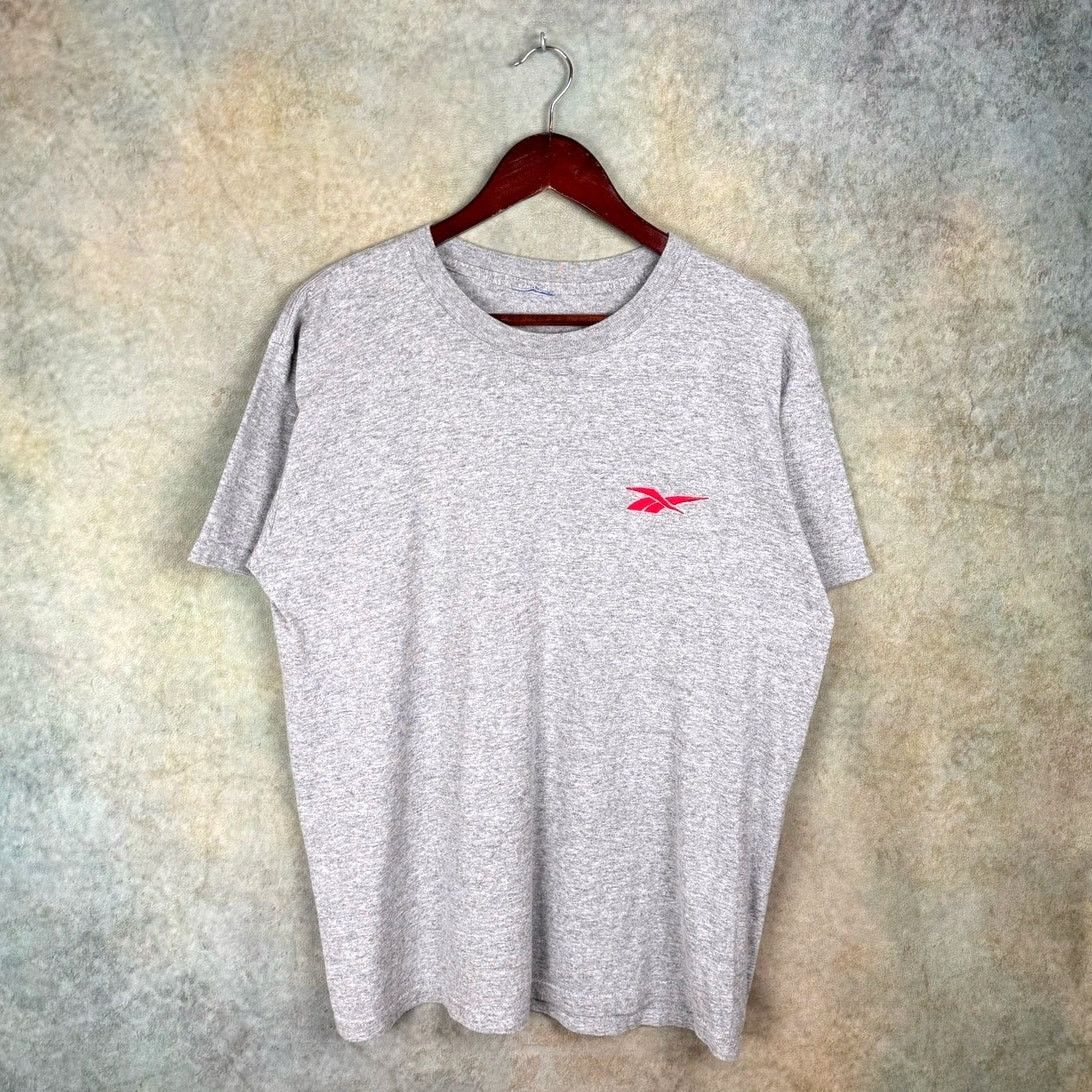 Reebok × Vintage VTG 90s Reebok Logo T Shirt Mens Sz M Gray Red Logo Size US M / EU 48-50 / 2 - 1 Thumbnail