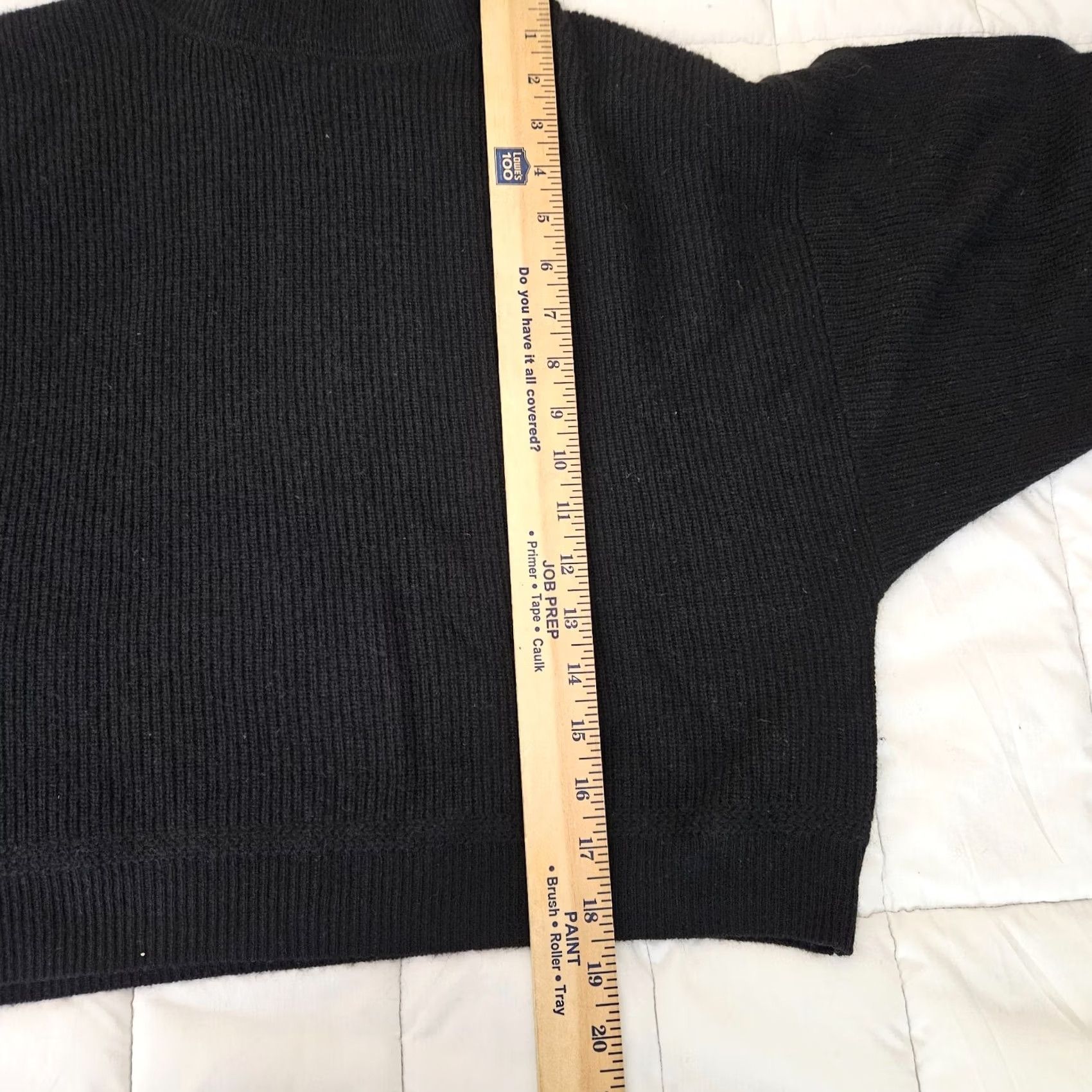 Vintage CRUSH Women's Black Turtleneck Pullover Cashmere Sweater Size 1 Regular Fit Knit All Seasons Casual Mens? Womens? Size XS / US 0-2 / IT 36-38 - 7 Thumbnail