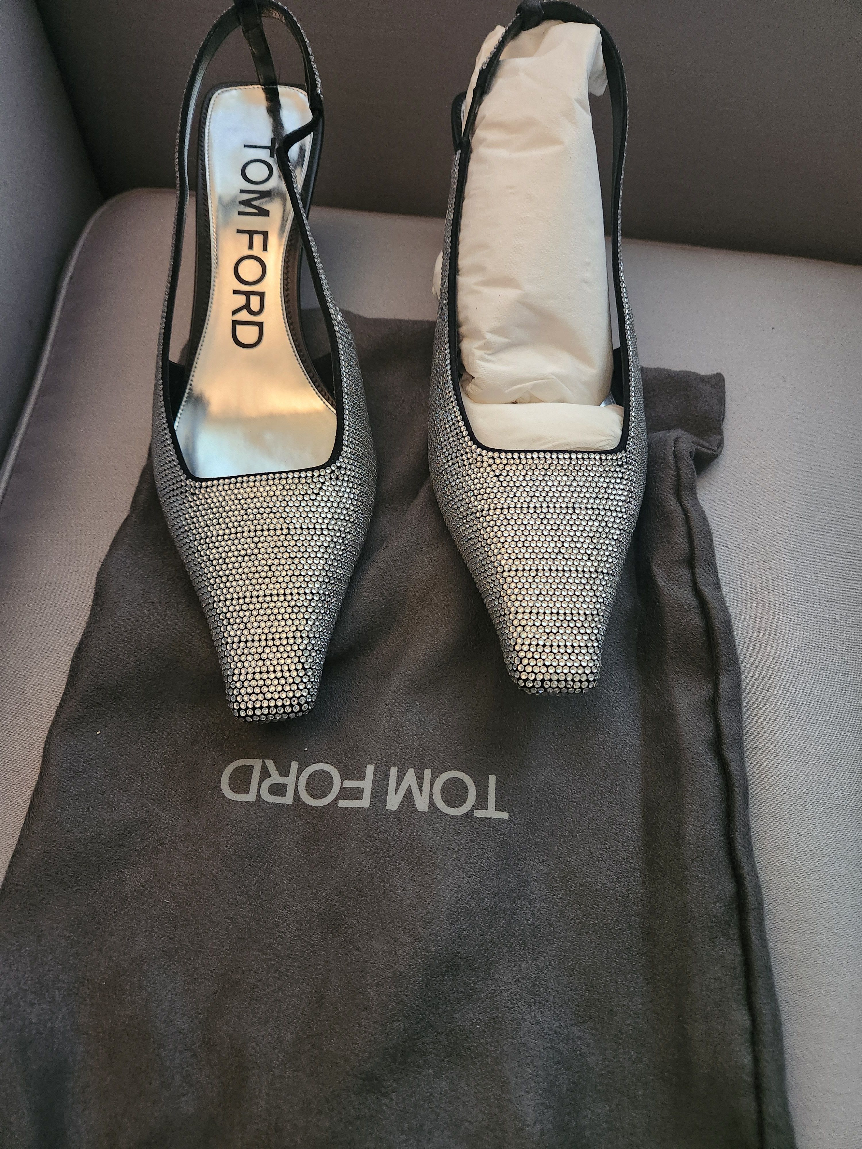 Tom Ford Bejeweled slingback pump Size US 8.5 / IT 38.5 - 5 Thumbnail
