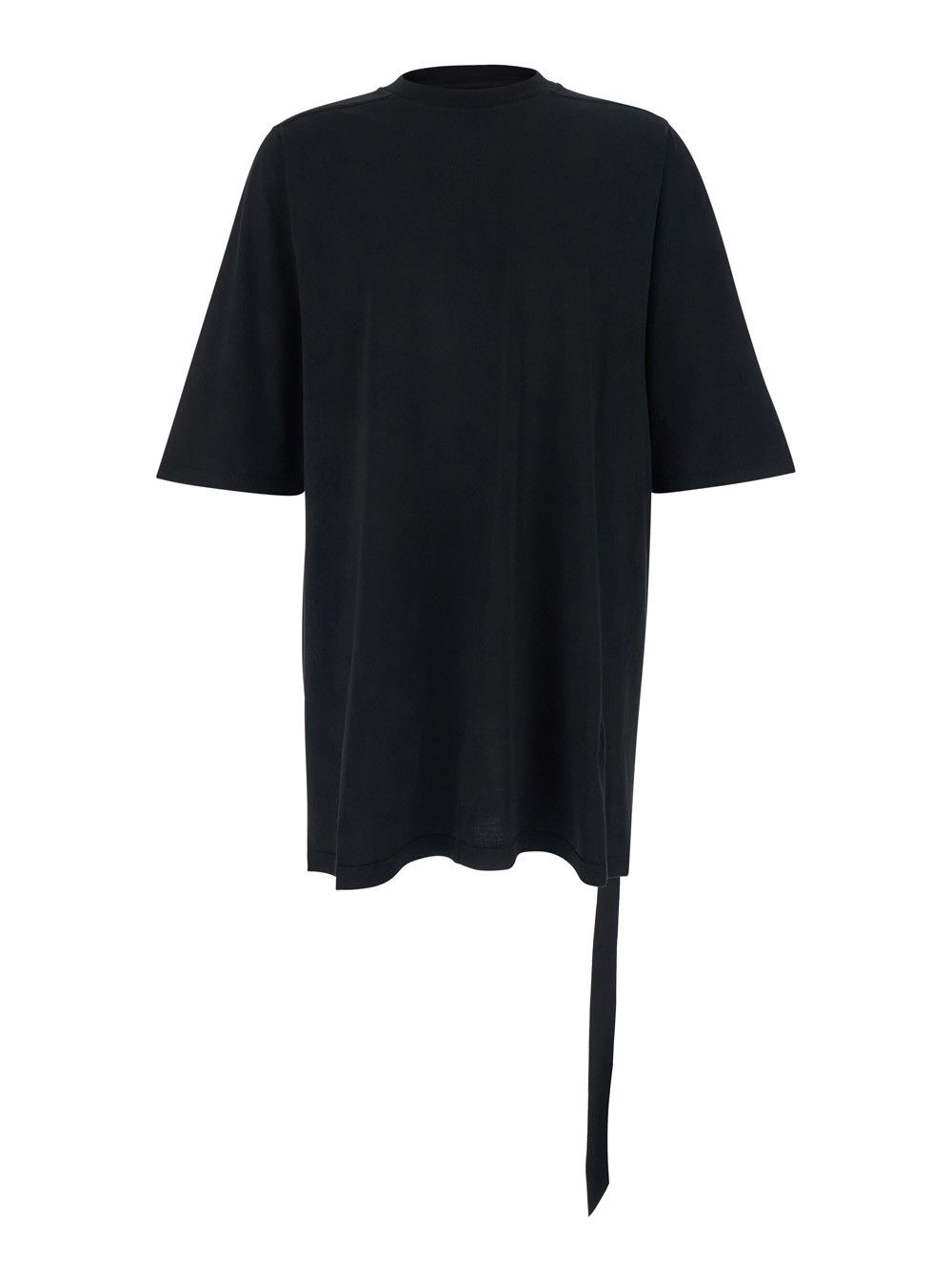 Rick Owens Drkshdw Black Cotton Crew Neck T-shirt with Raised Collar Size US S / EU 44-46 / 1 - 1 Thumbnail